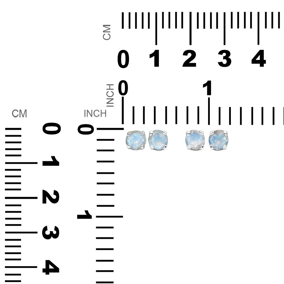 Starborn Faceted 6mm Post Earrings in Sterling Silver