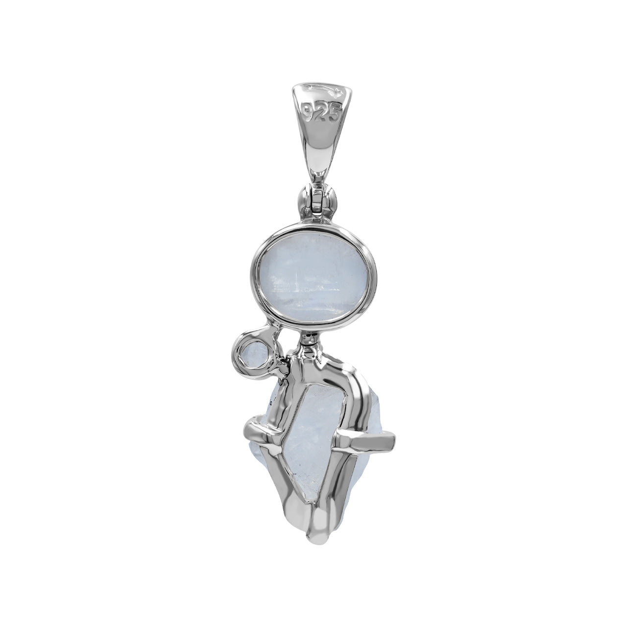 Starborn Rainbow Moonstone Pendant in Sterling Silver