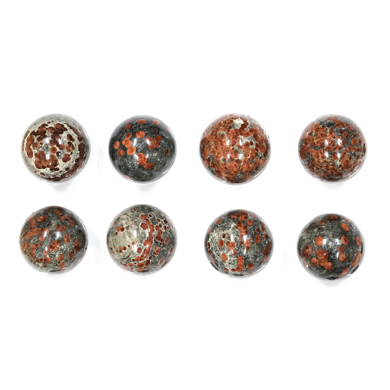 Esferas de Obsidiana Starborn Red Planet 900 gramos - 8 piezas