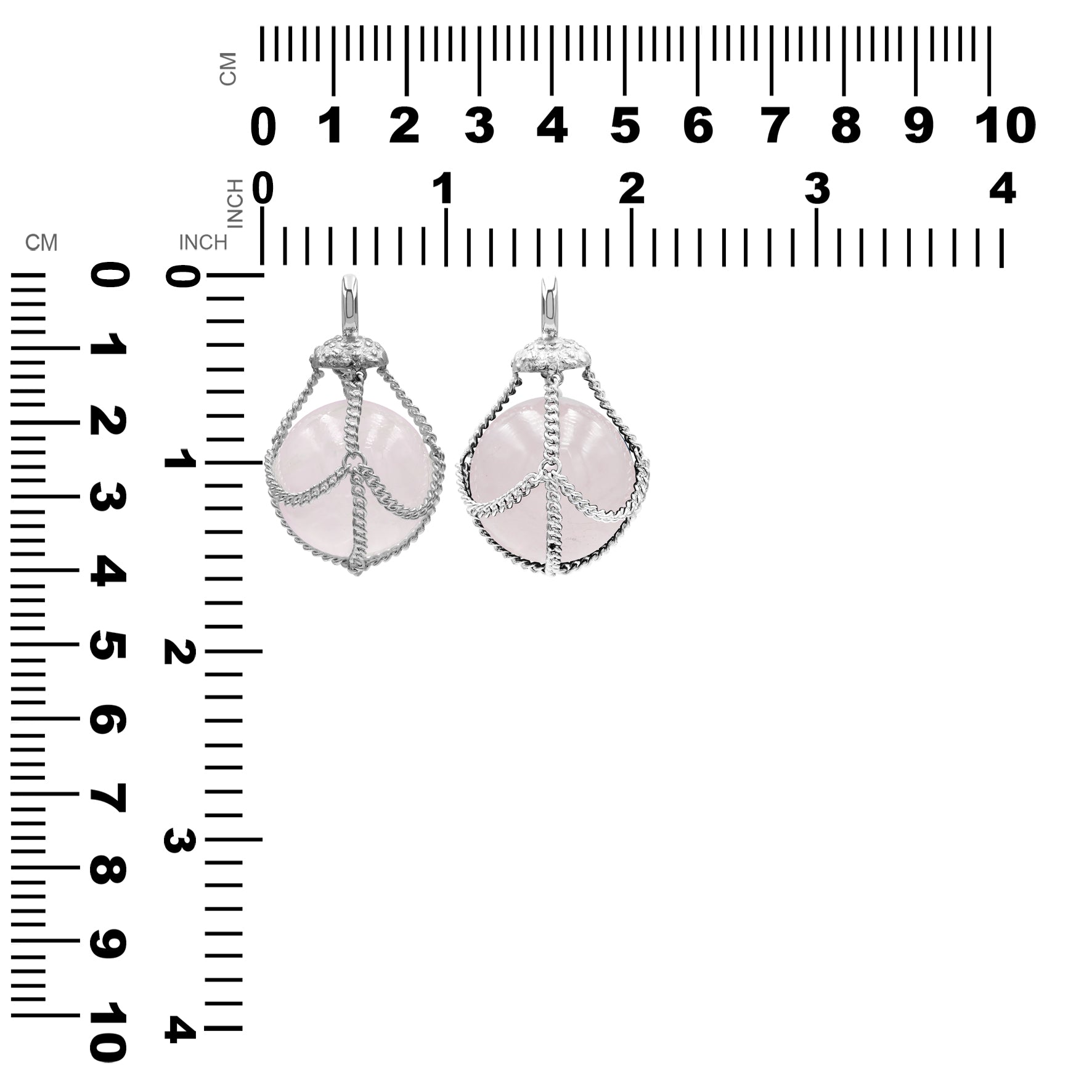 Starborn Sphere Gemstone in Basket Pendant in Sterling Silver