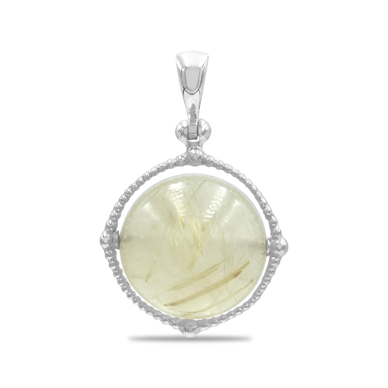 Starborn Edelstein-Anhänger „Drehbare Tastkugel“ aus Sterlingsilber