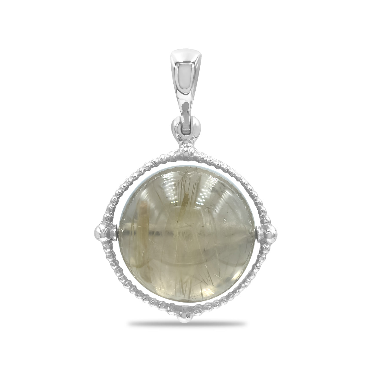 Starborn Edelstein-Anhänger „Drehbare Tastkugel“ aus Sterlingsilber