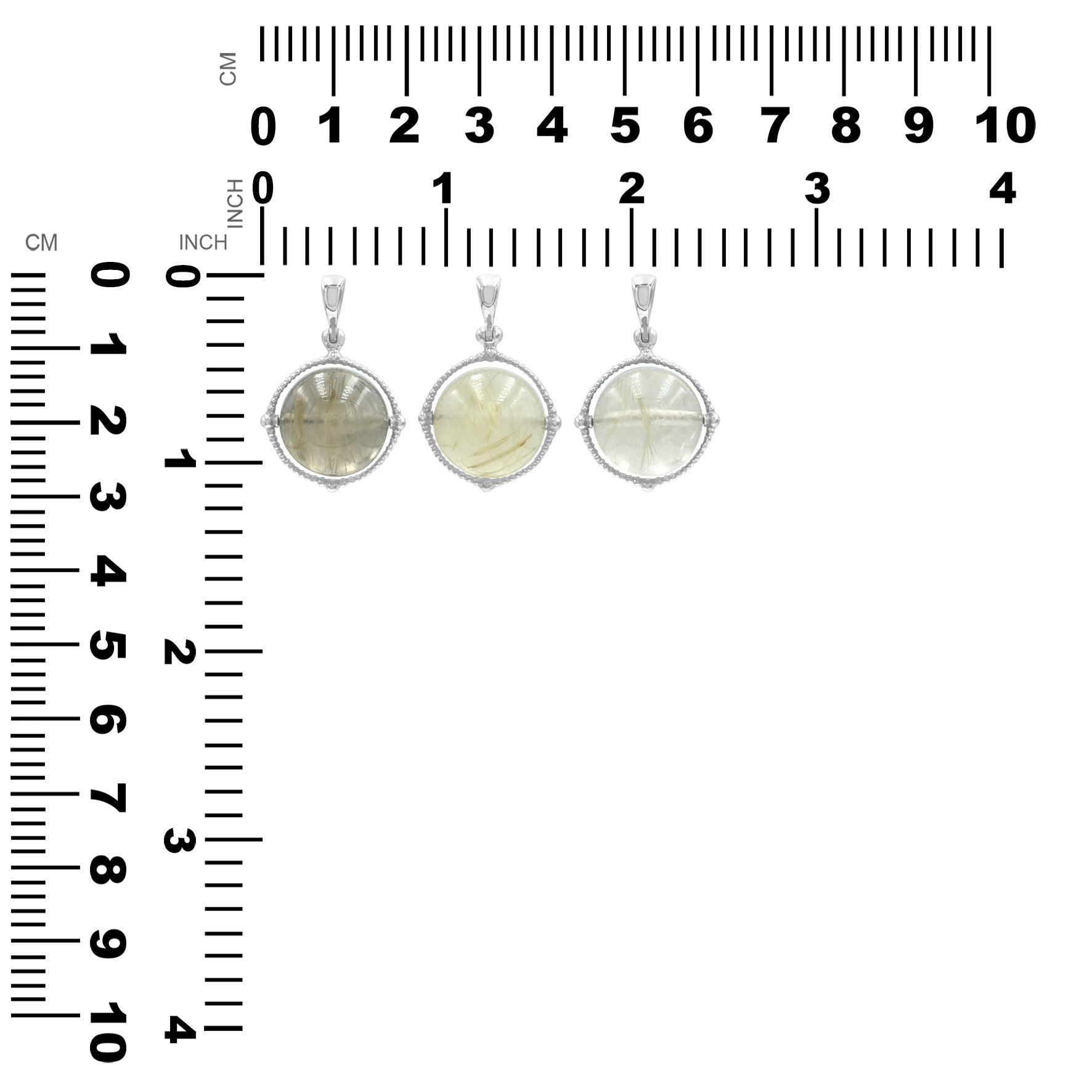 Starborn Edelstein-Anhänger „Drehbare Tastkugel“ aus Sterlingsilber