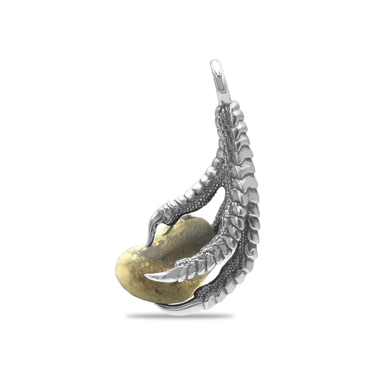 Starborn Gemstone Eagle Claw Pendant in Sterling Silver