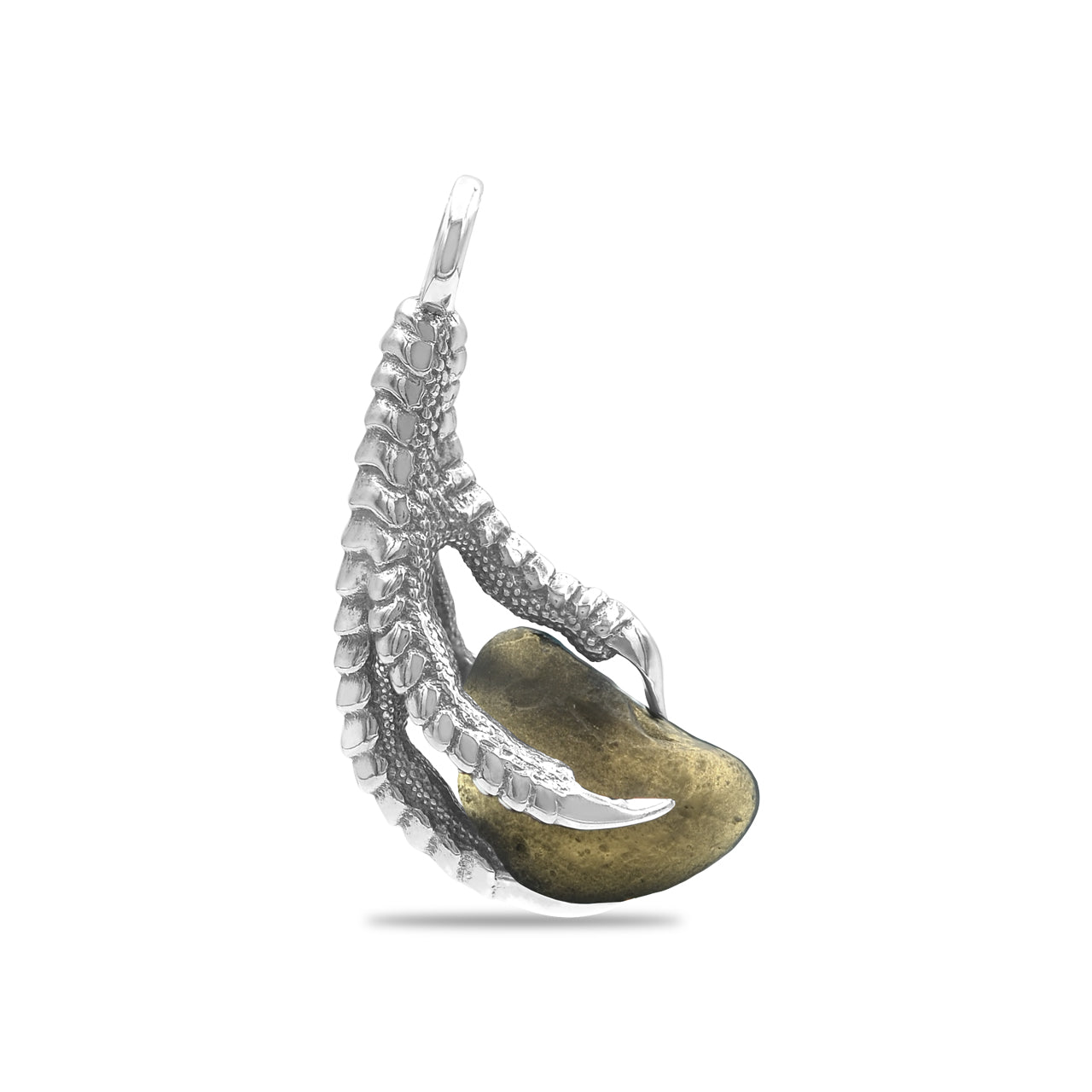 Starborn Gemstone Eagle Claw Pendant in Sterling Silver