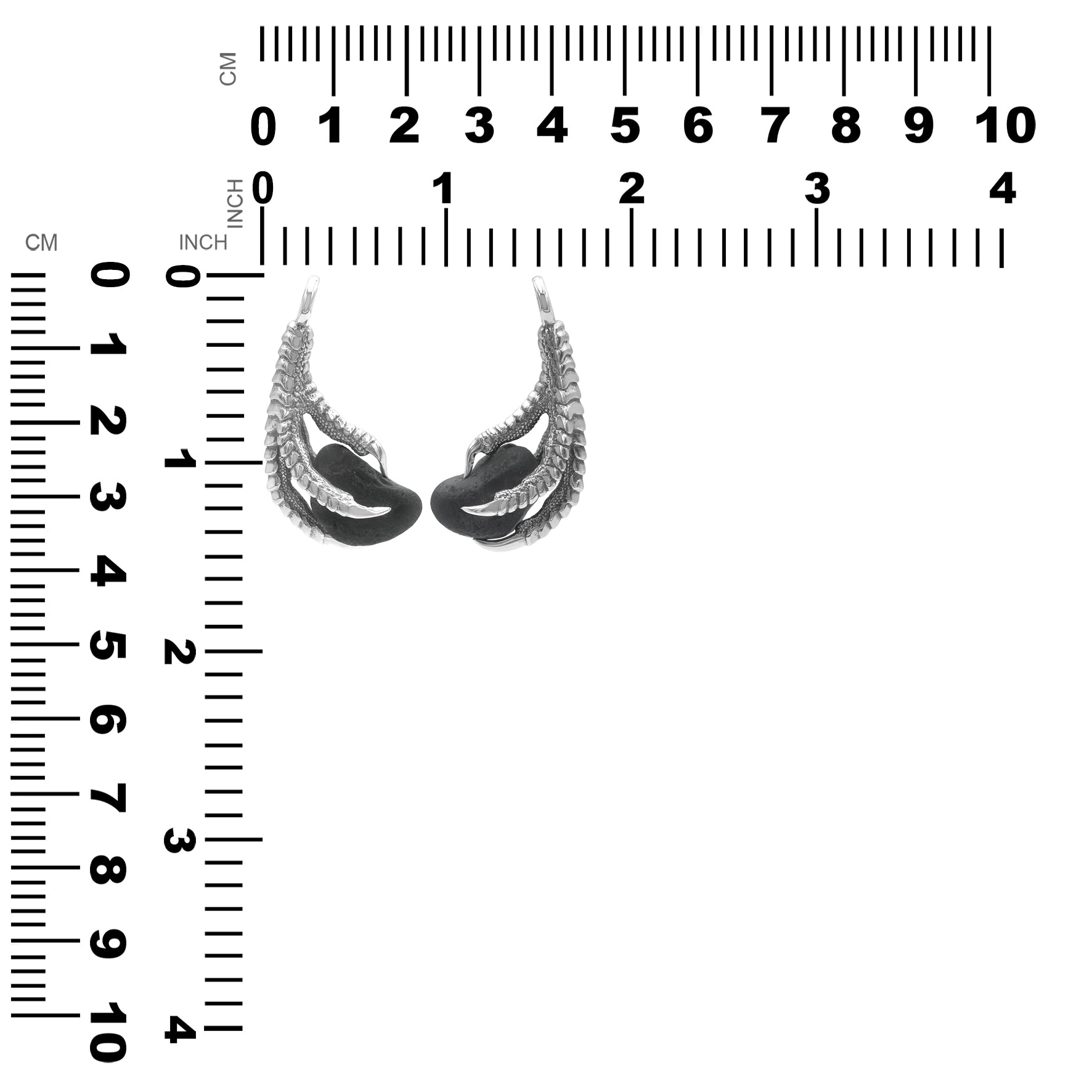 Starborn Gemstone Eagle Claw Pendant in Sterling Silver