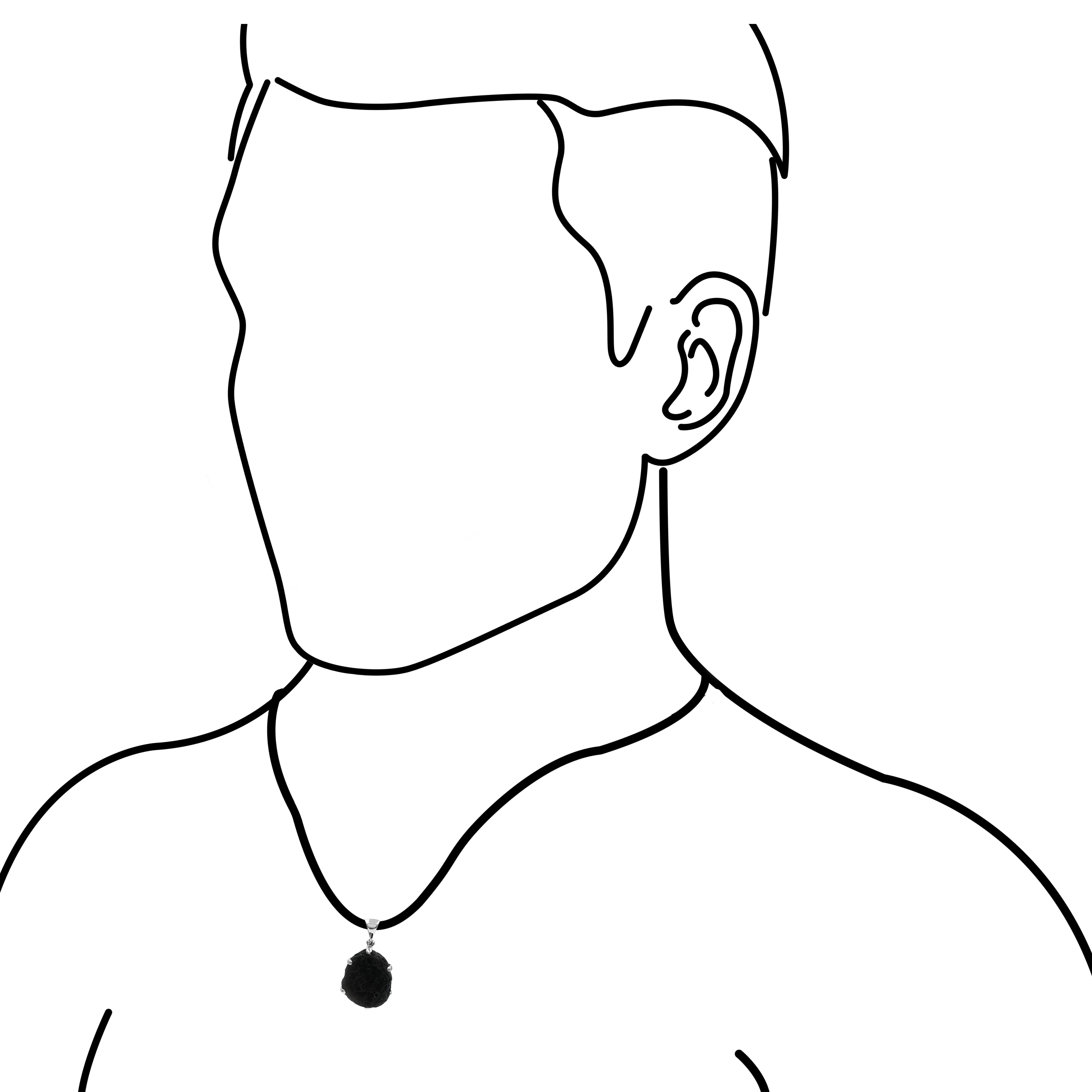 Colgante con puntas de saffordita Starborn en plata de ley