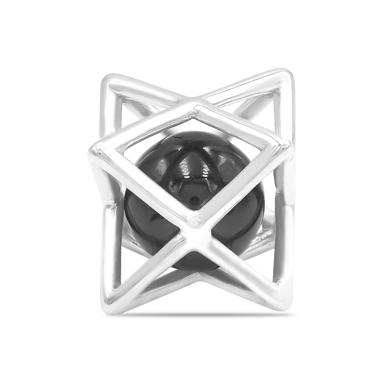 Starborn Sphere Elite Shungite Merkabah Pendant & Chain in Sterling Silver