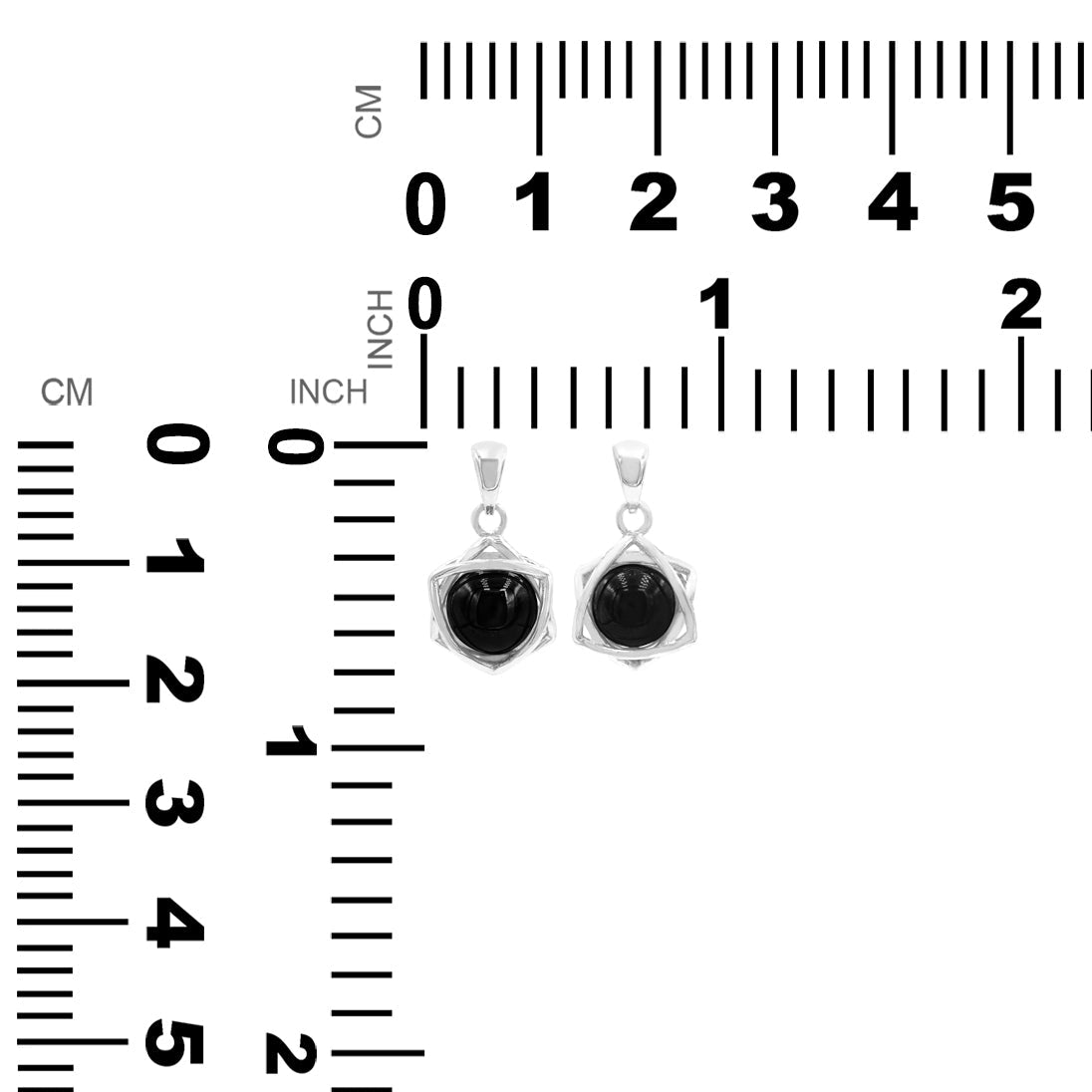 Starborn Edelsteinkugel 6-zackiger Sternanhänger aus Sterlingsilber