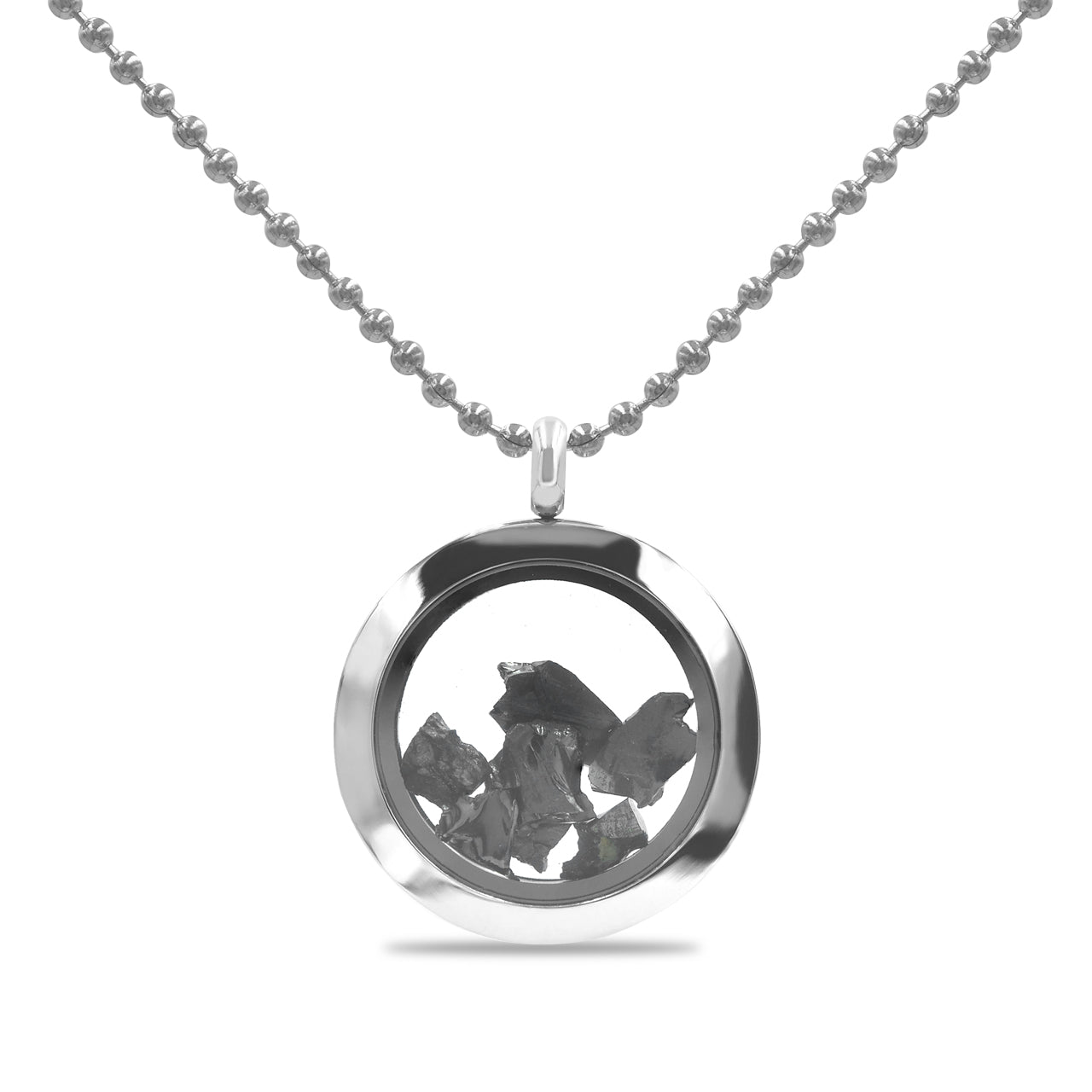 Collar con colgante de ventana con piedras preciosas Starborn en acero inoxidable