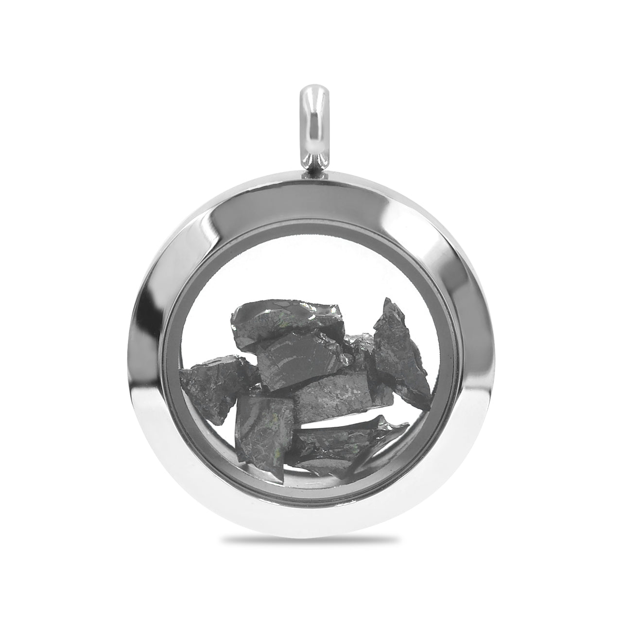 Starborn Gemstone Window Pendant Necklace in Stainless Steel