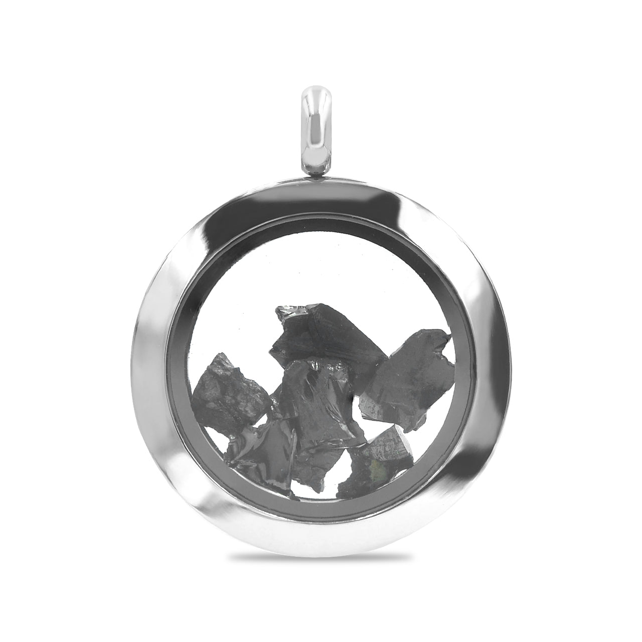 Starborn Elite Shungite Window Pendant Necklace in Stainless Steel