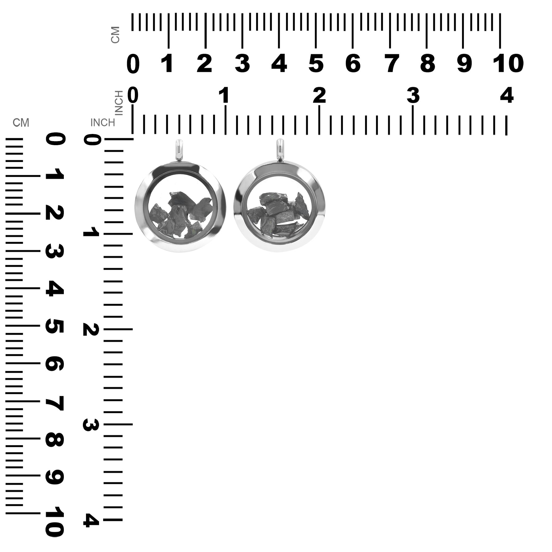 Starborn Gemstone Window Pendant Necklace in Stainless Steel