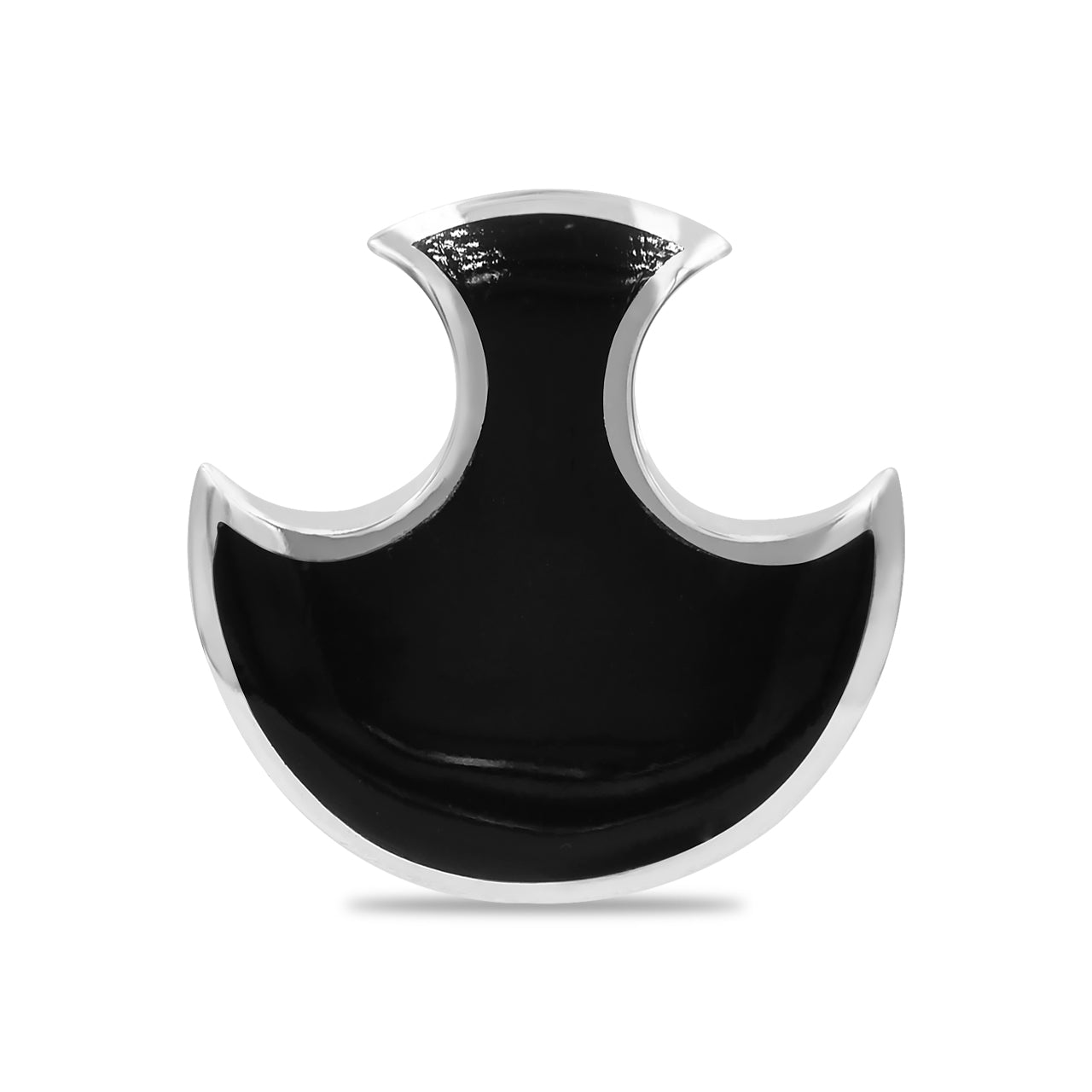 Starborn Gemstone Battle Axe Head Pendant in Sterling Silver