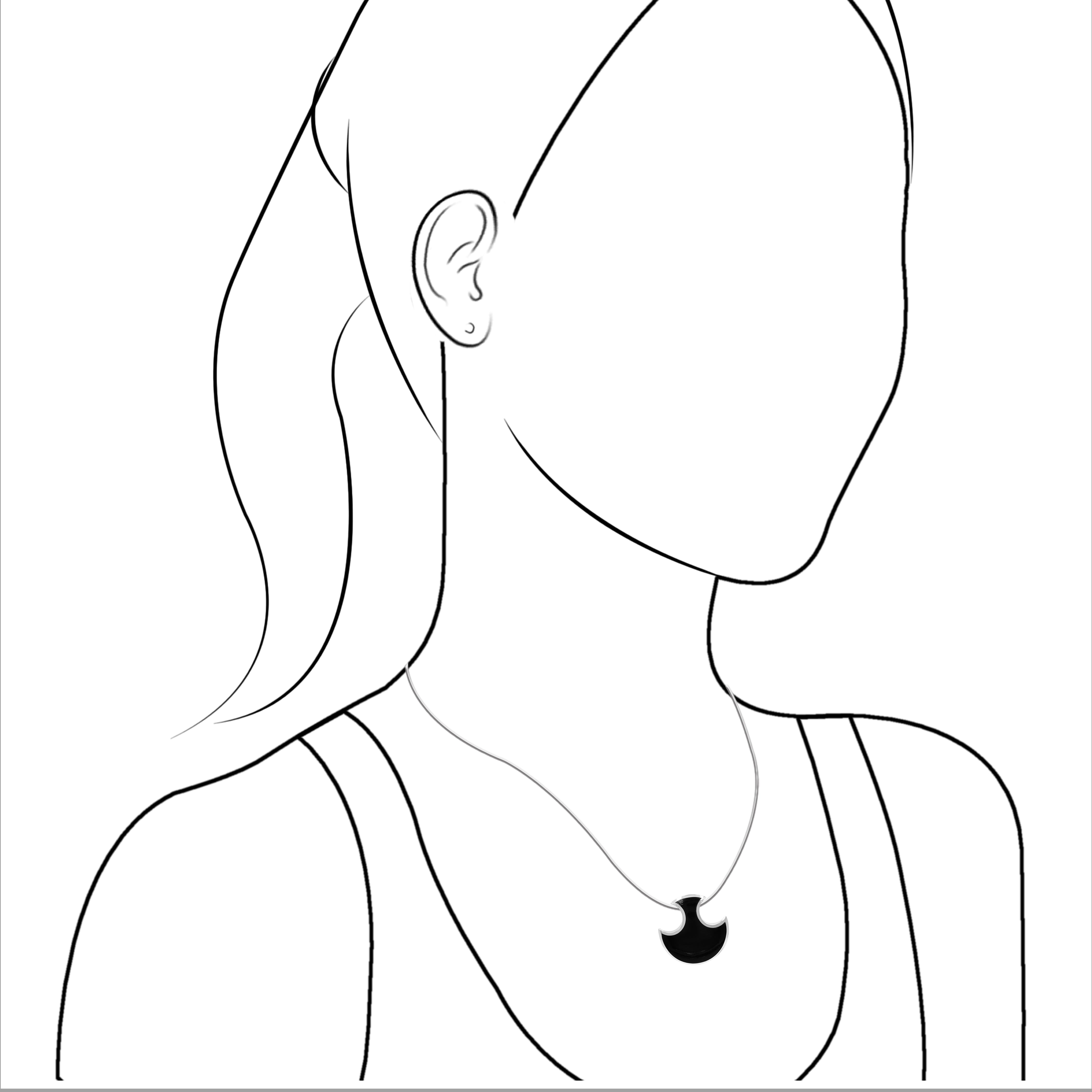 Colgante con forma de hacha de batalla con piedras preciosas Starborn en plata de ley