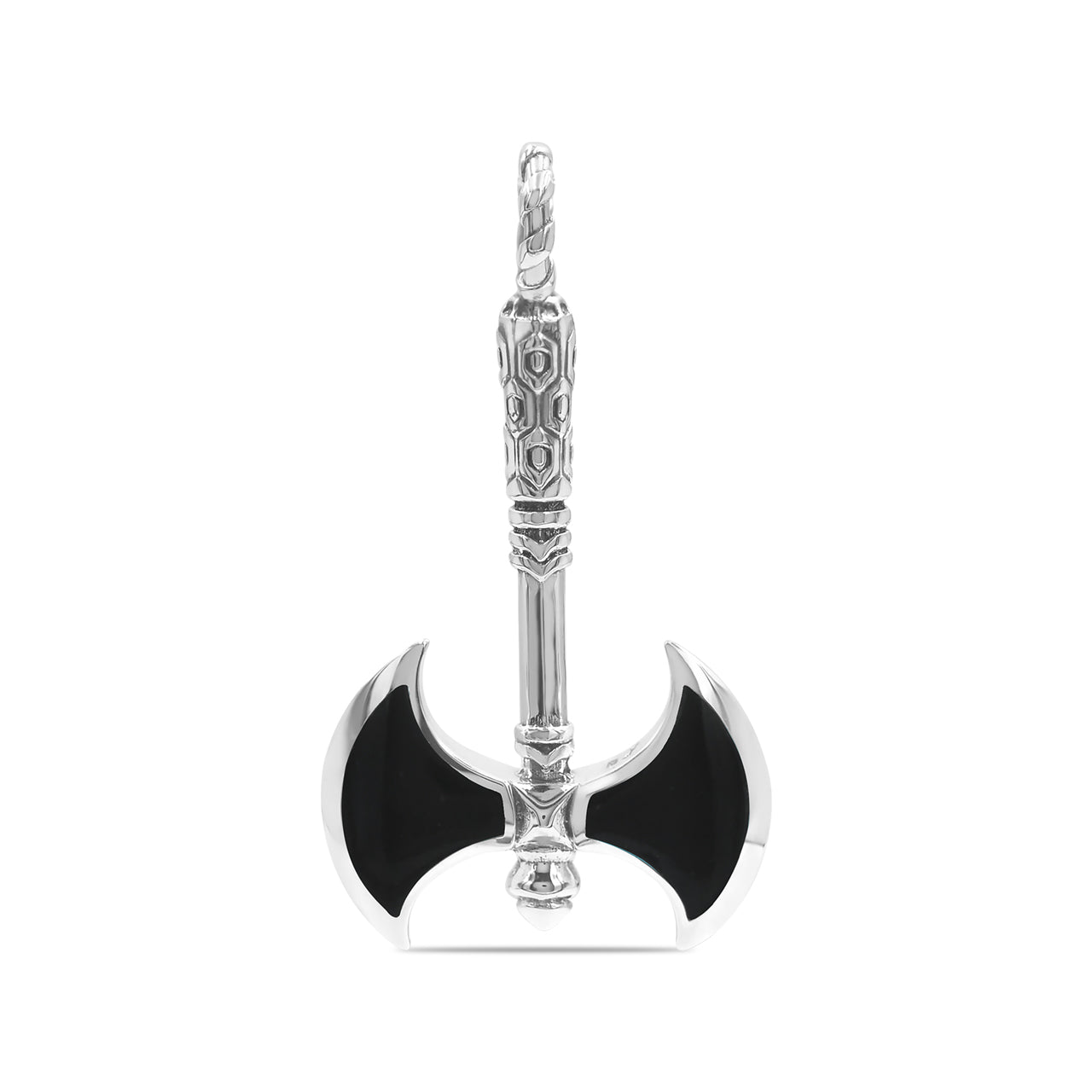 Colgante con hacha de batalla con piedras preciosas Starborn en plata de ley