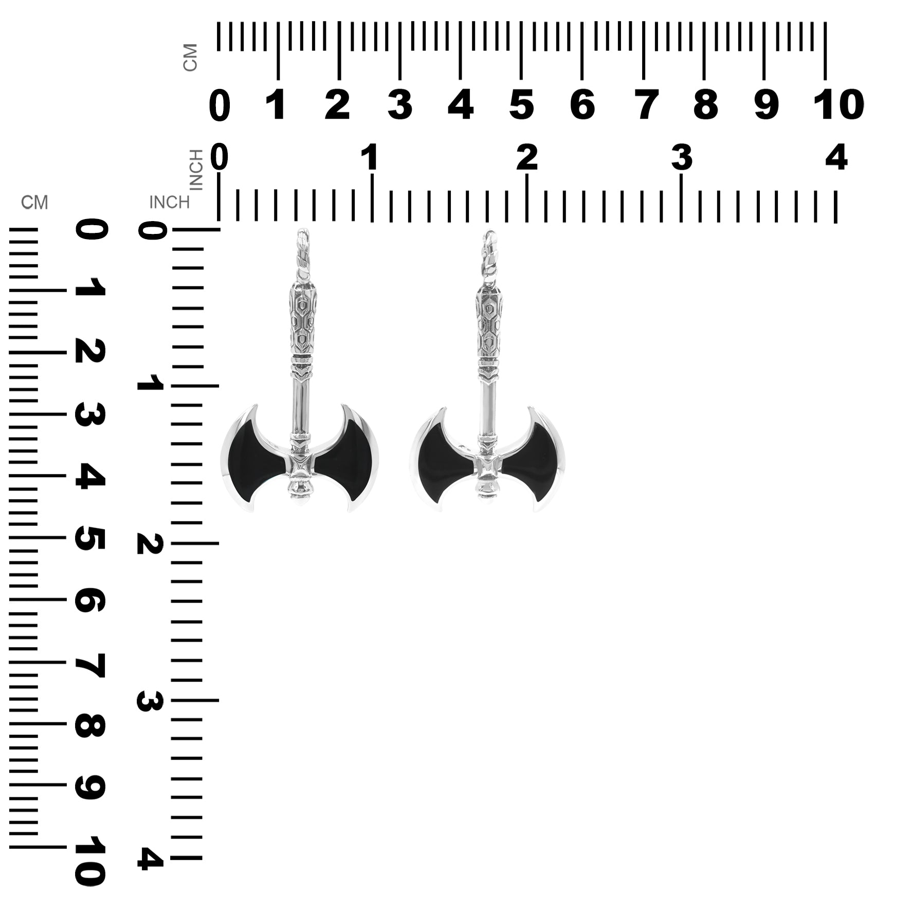 Colgante con hacha de batalla con piedras preciosas Starborn en plata de ley