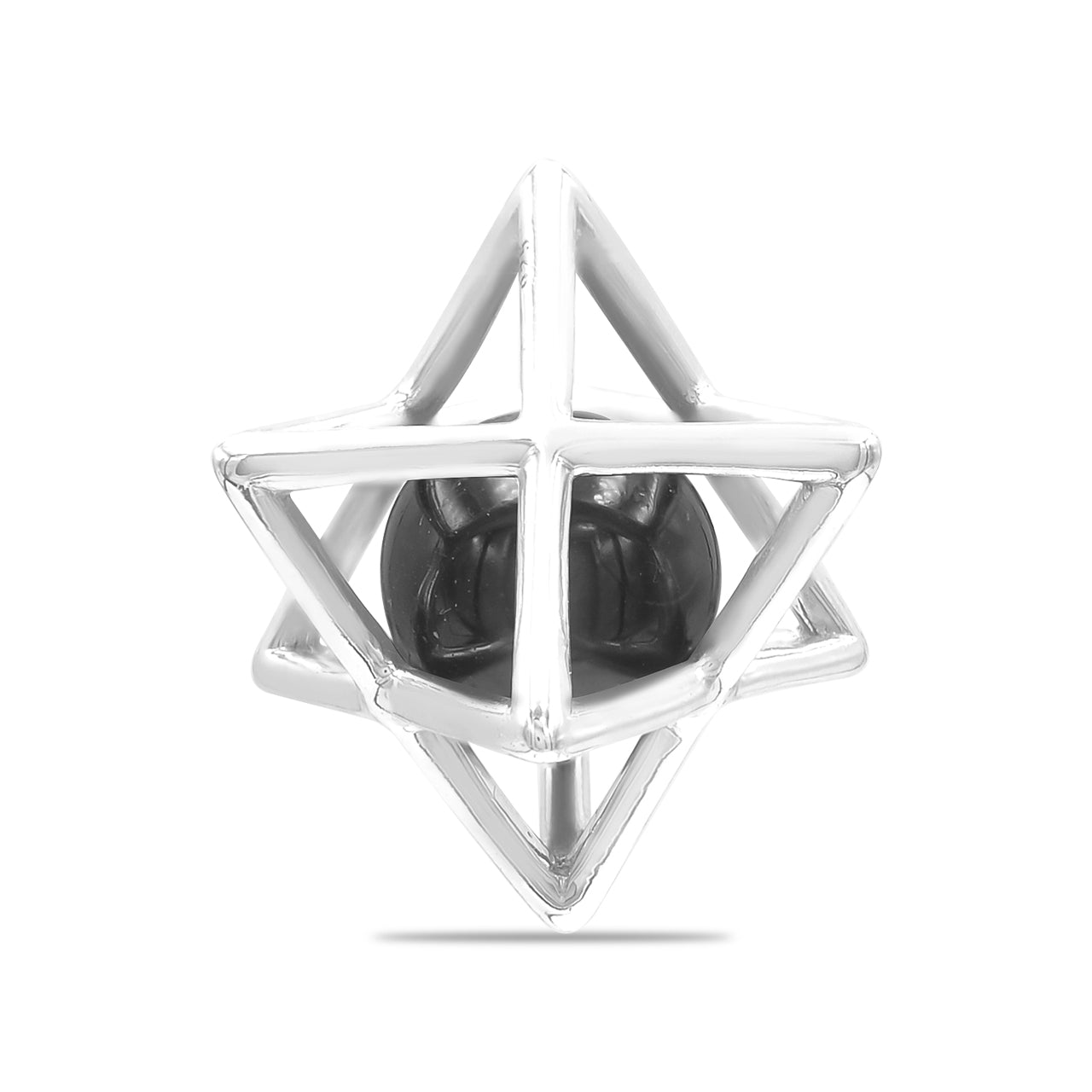 Starborn Sphere Elite Shungite Merkabah Pendant & Chain in Sterling Silver