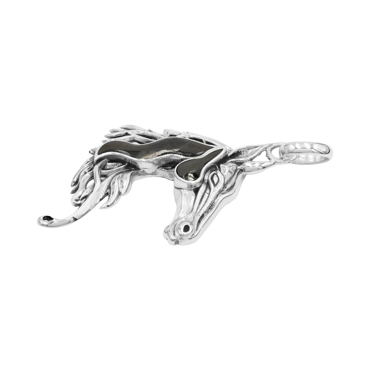 Starborn Elite Shungite Horse Head Pendant in Sterling Silver