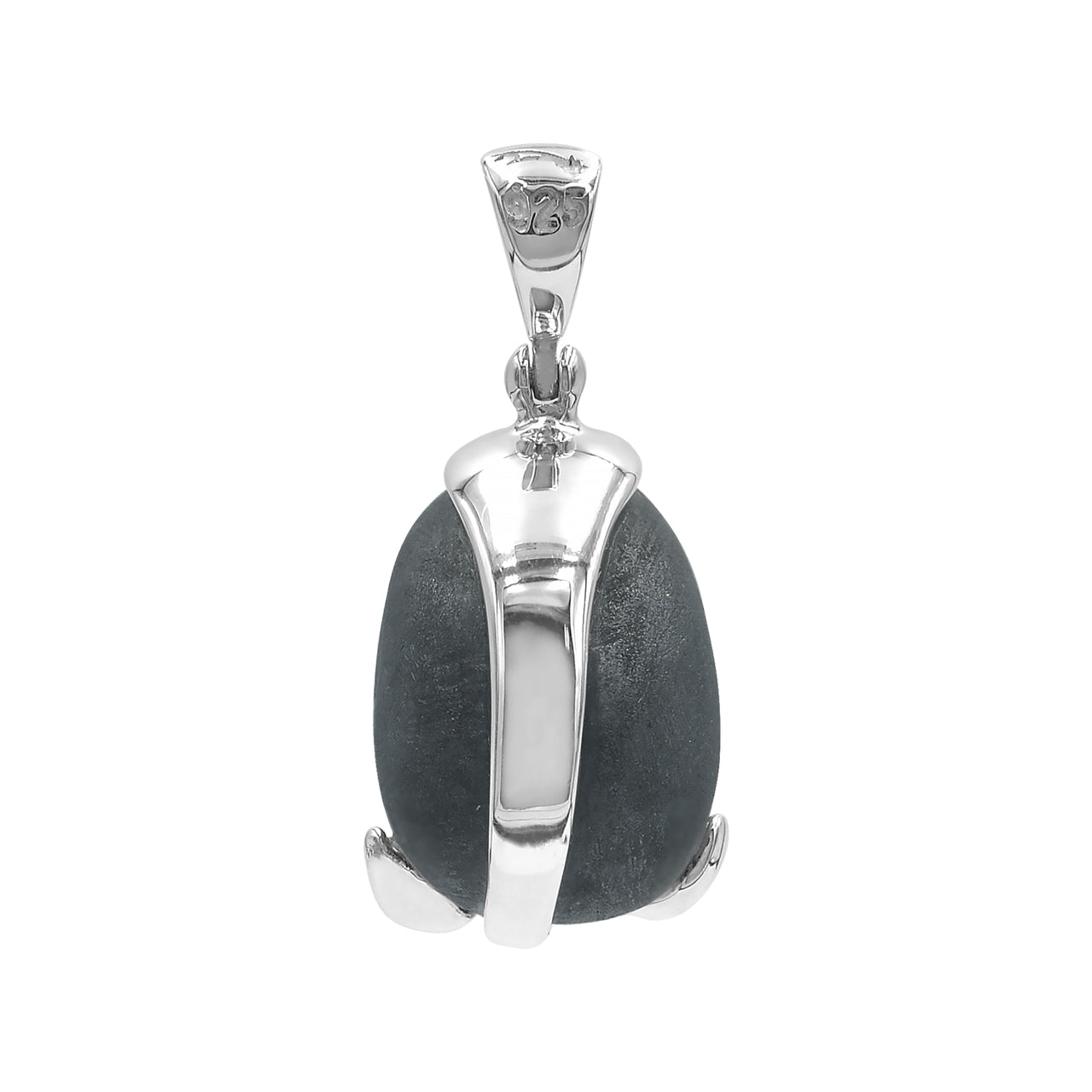 Starborn Handcarved Pure Elemental Silica Skull Pendant in Sterling Silver