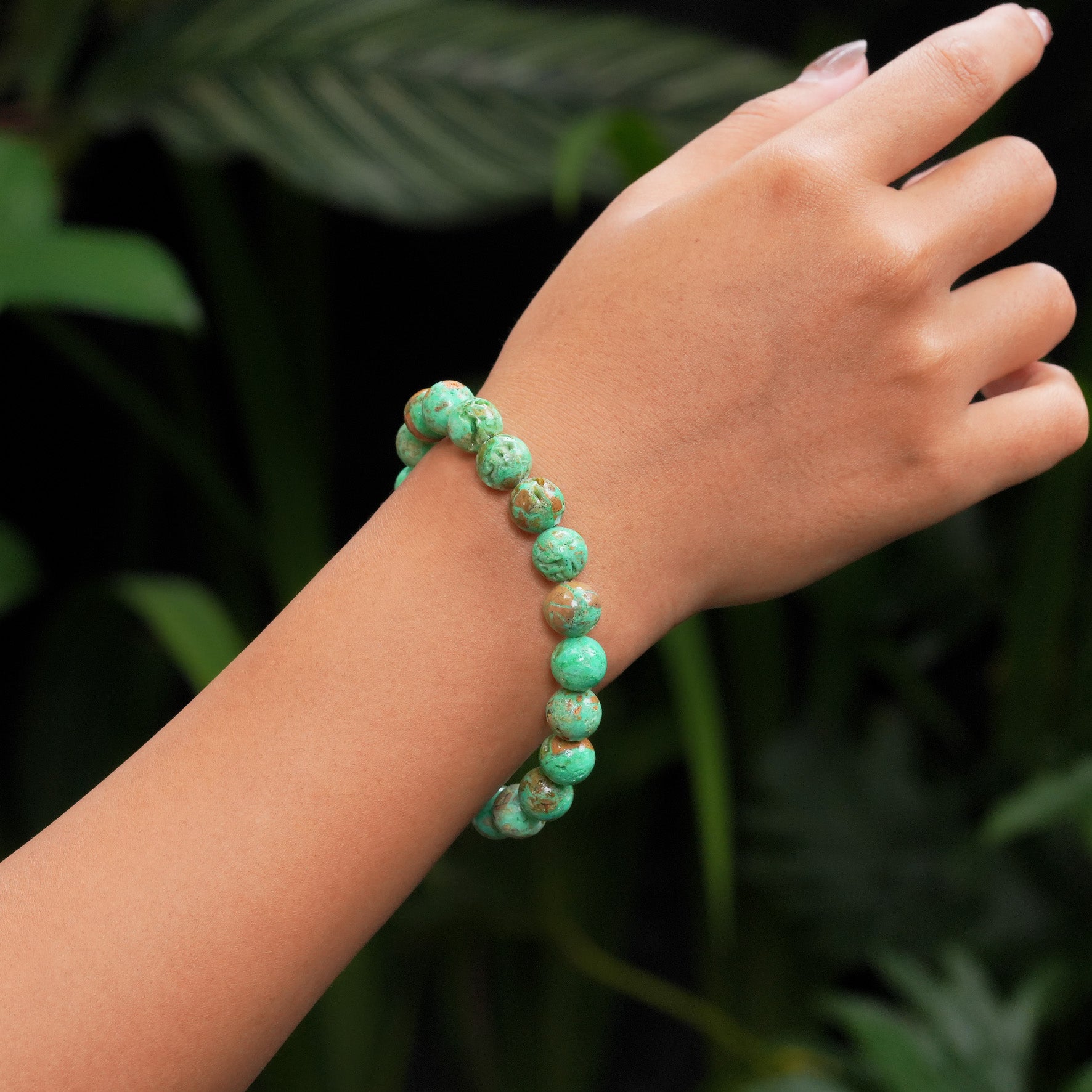 Starborn Smithsonite Beaded Elastic Bracelet