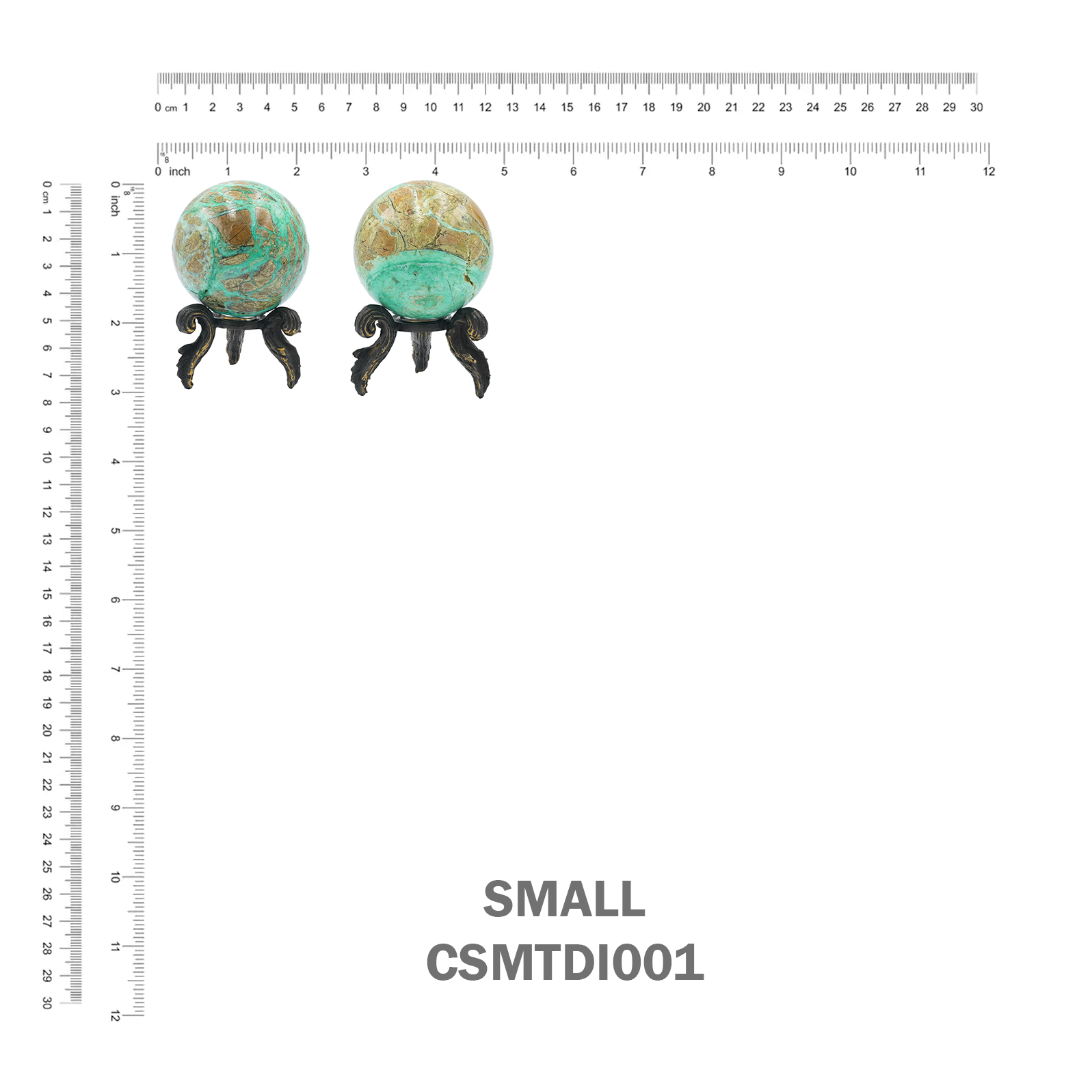 Starborn Smithsonite Display Sphere with Brass Decorative Display