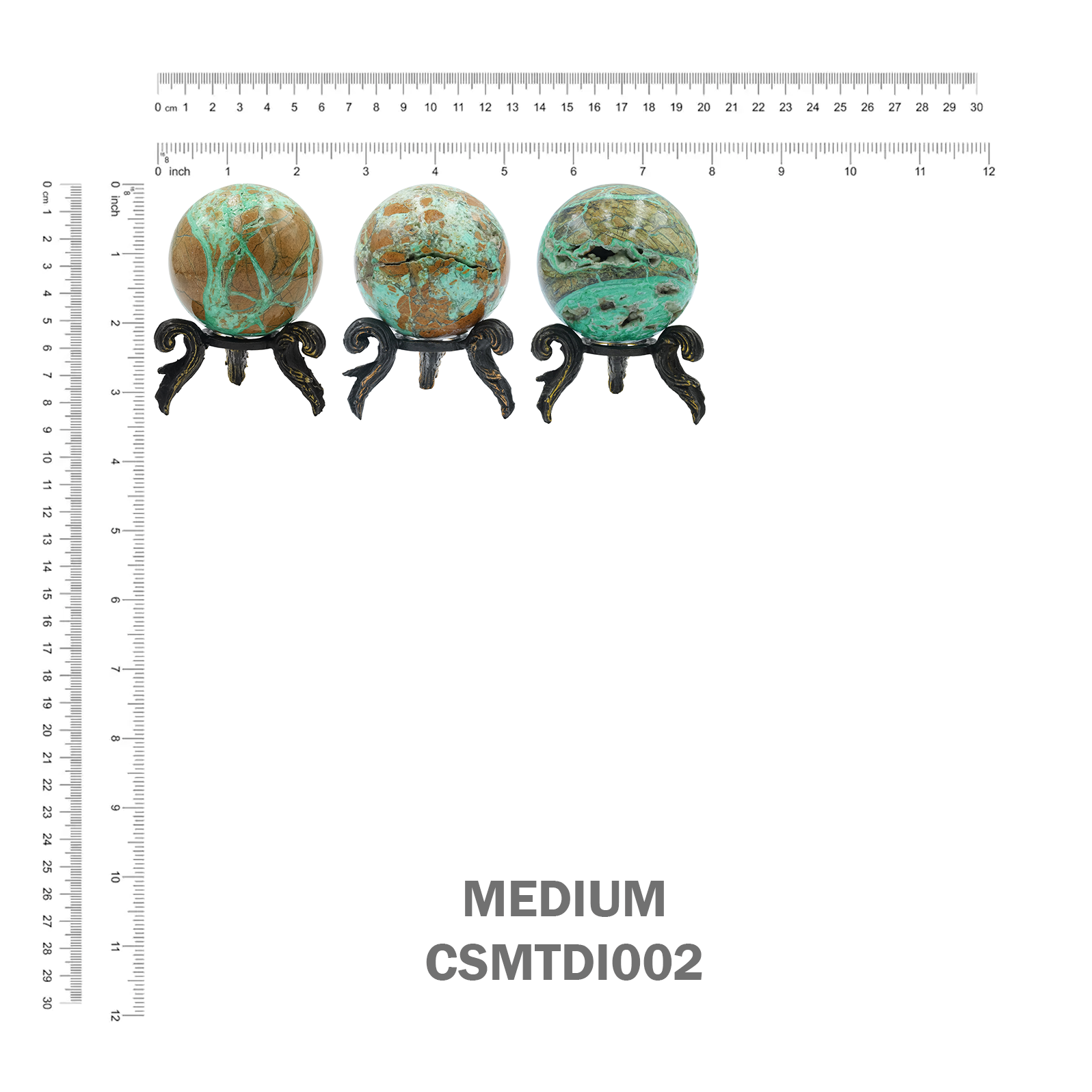 Starborn Smithsonite Display Sphere with Brass Decorative Display