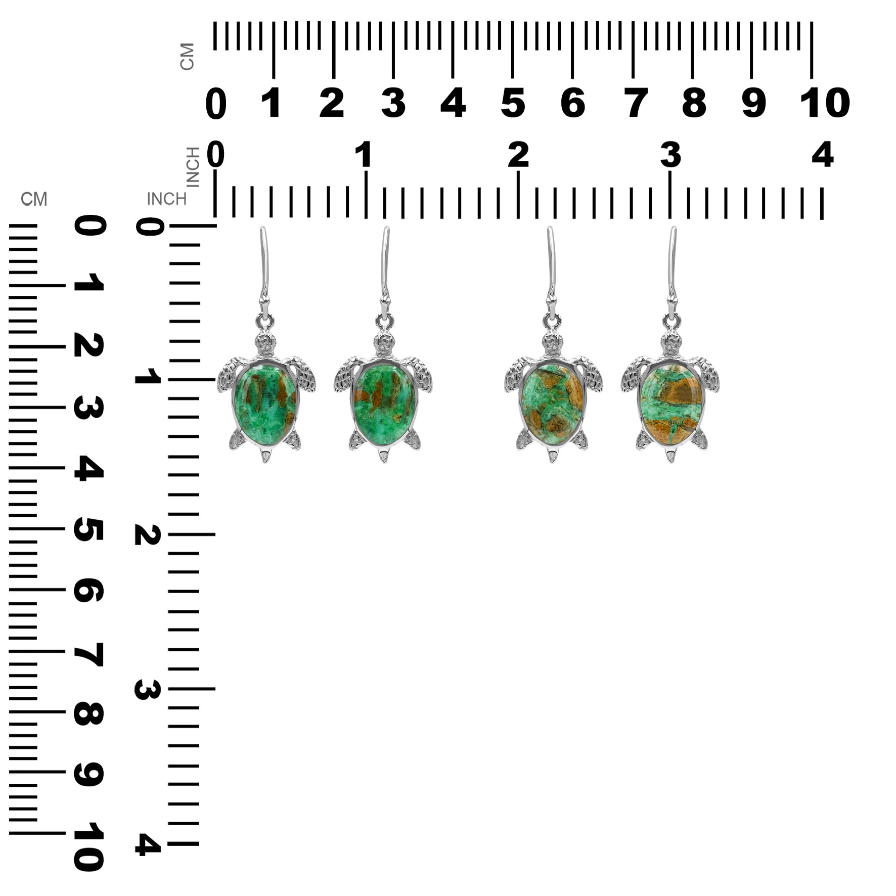Starborn Turtle Earrings in Sterling Silver