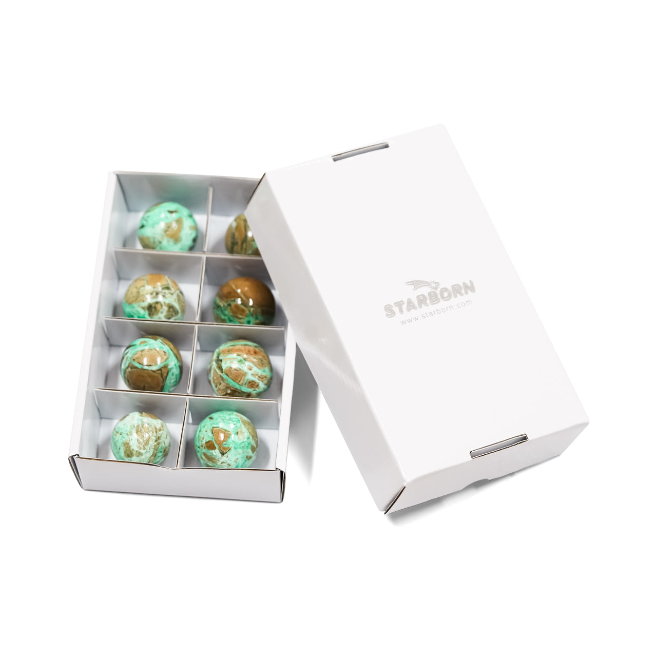 Esfera de Smithsonita Starborn plana de 600 g - 8 unidades