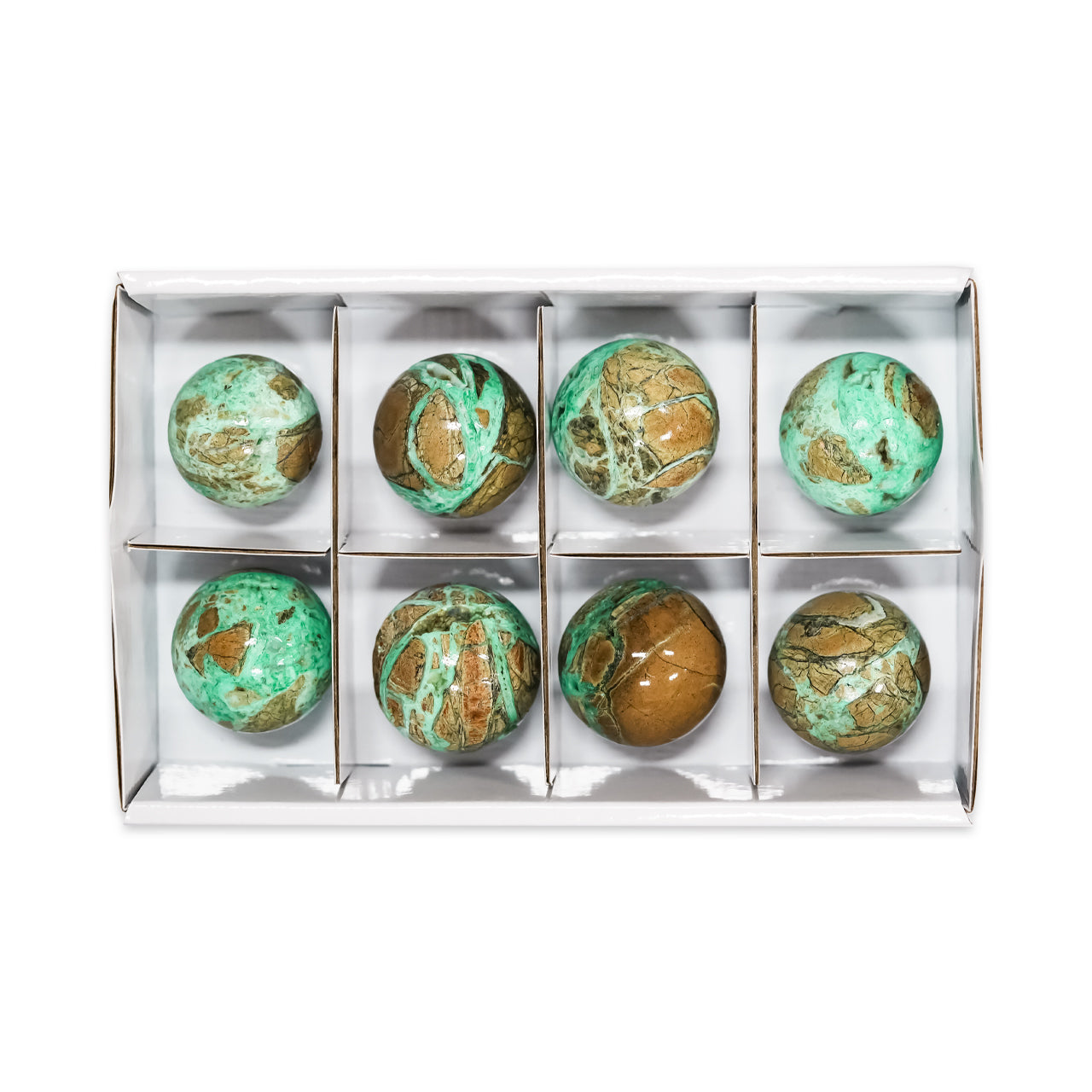 Esfera de Smithsonita Starborn plana de 600 g - 8 unidades