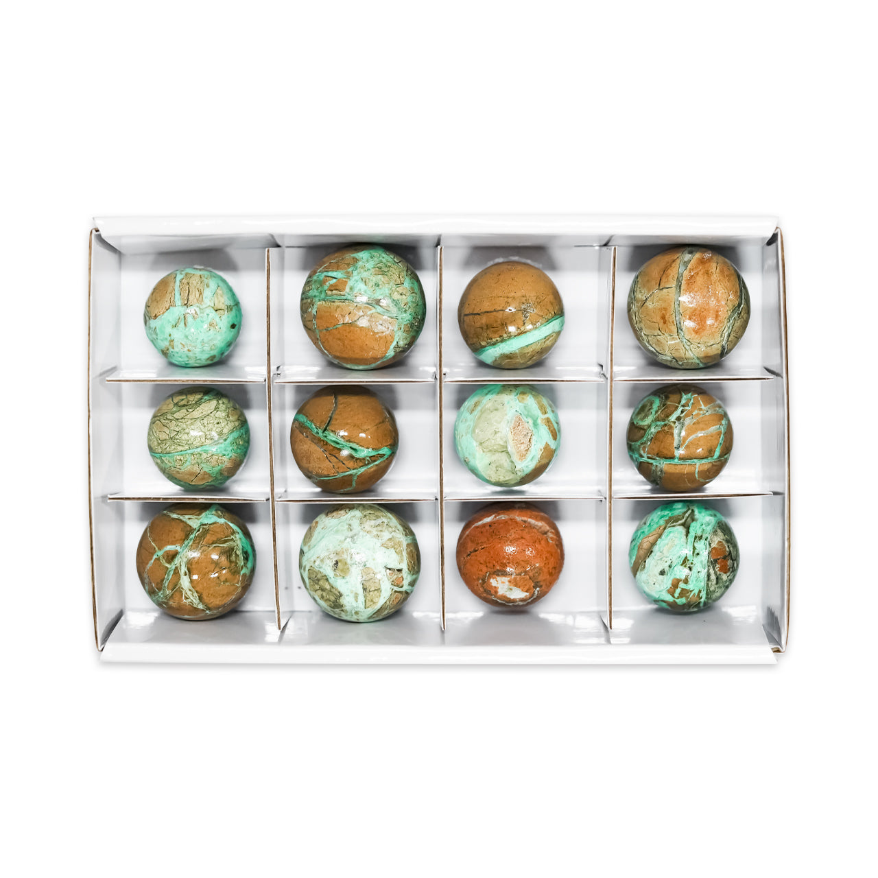 Starborn Smithsonite Spheres 600 grams - 12 pieces