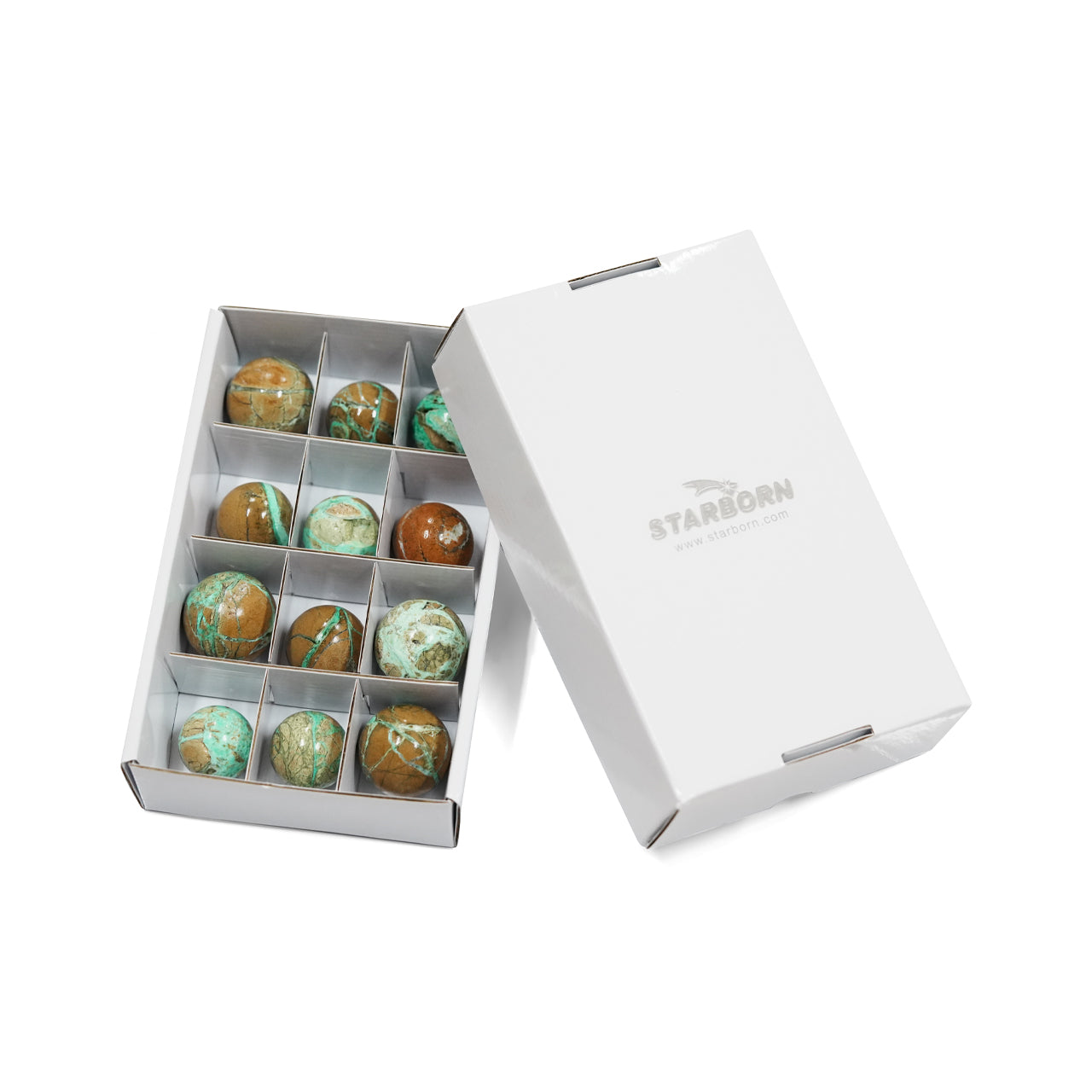 Esfera de Smithsonita Starborn plana de 600 g - 12 unidades