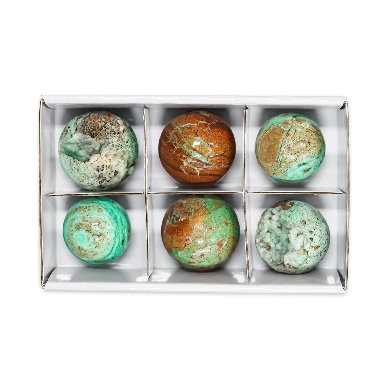 Starborn Smithsonite Spheres 1000 grams - 6 pieces