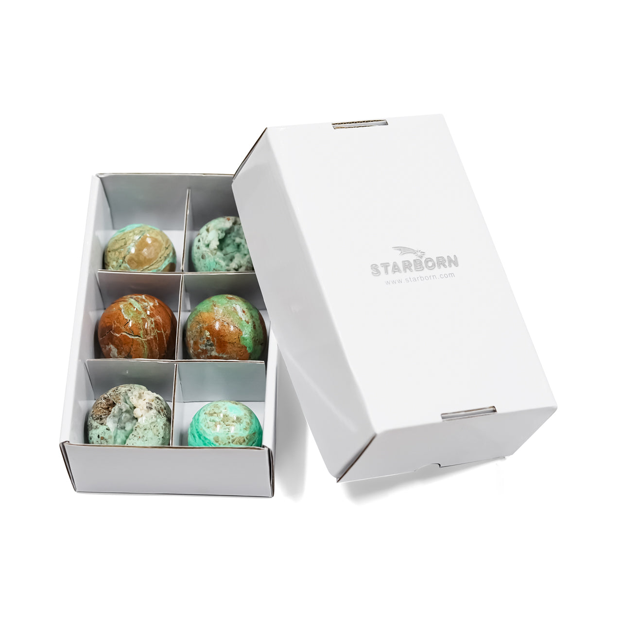 Starborn Smithsonite Spheres 1000 grams - 6 pieces