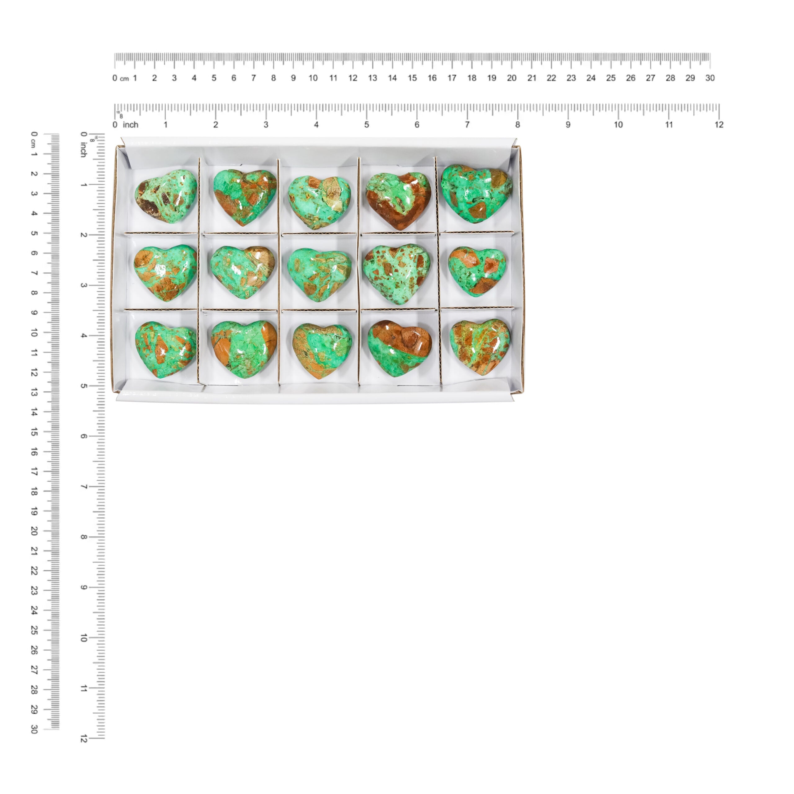 Smithsonite Heart 200 grams - 15 pieces