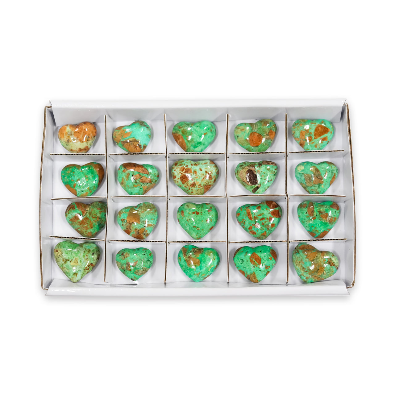 Smithsonite Heart 200 grams - 20 pieces