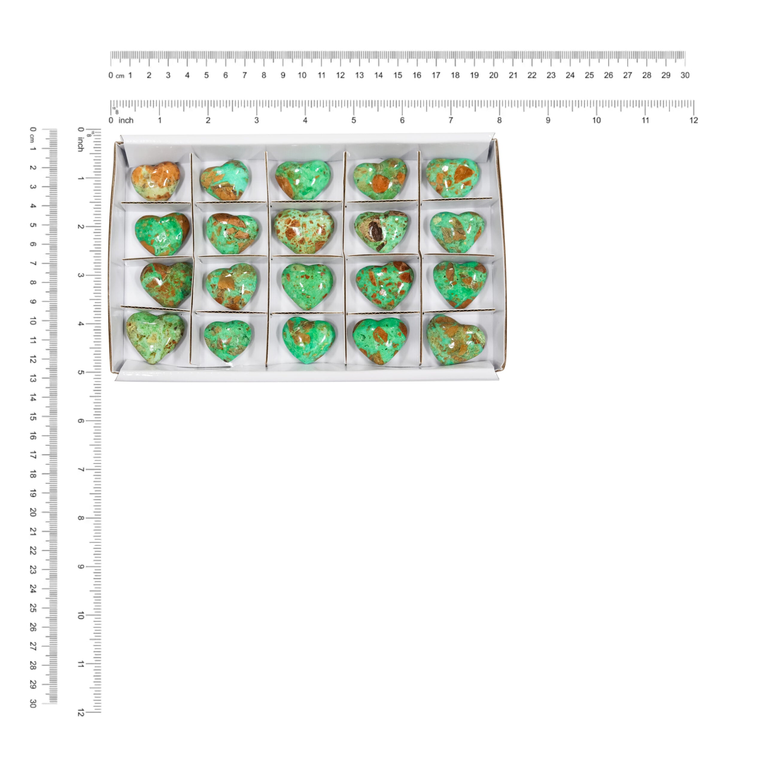 Smithsonite Heart 200 grams - 20 pieces