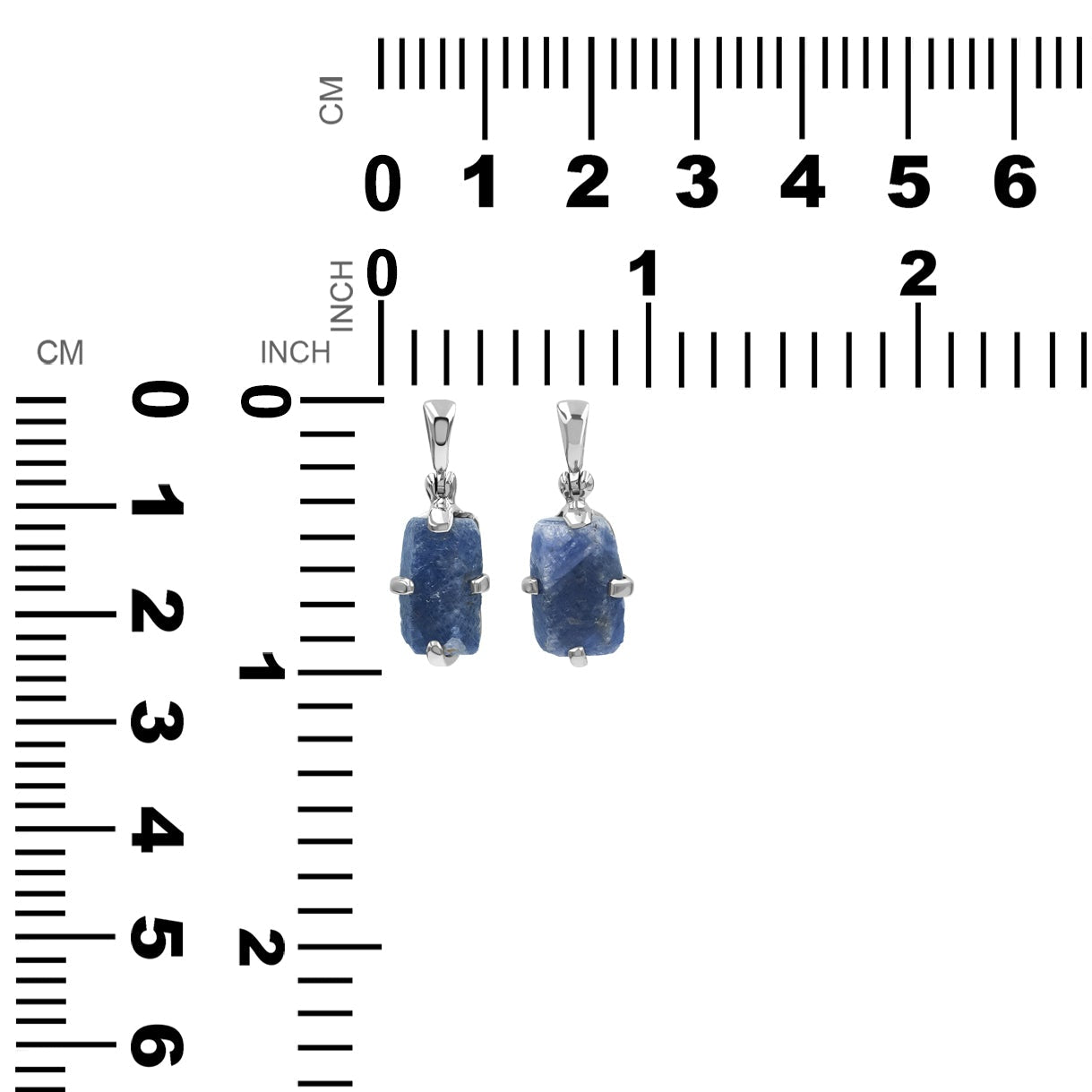 Sapphire Crystal Prong Set Pendant