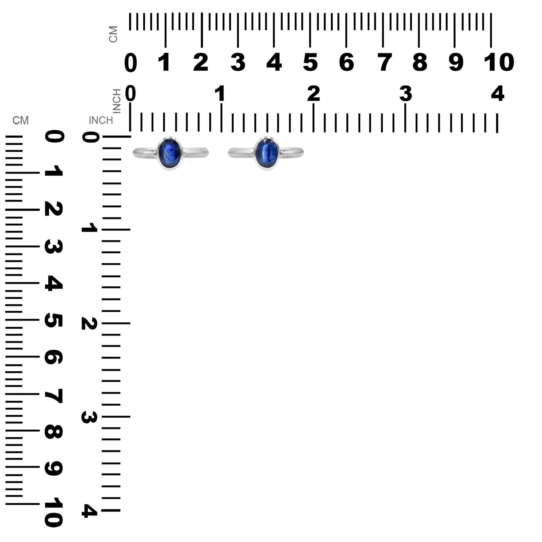 Starborn Ouroboros Ring with Oval Faceted Sapphire in Sterling Silver