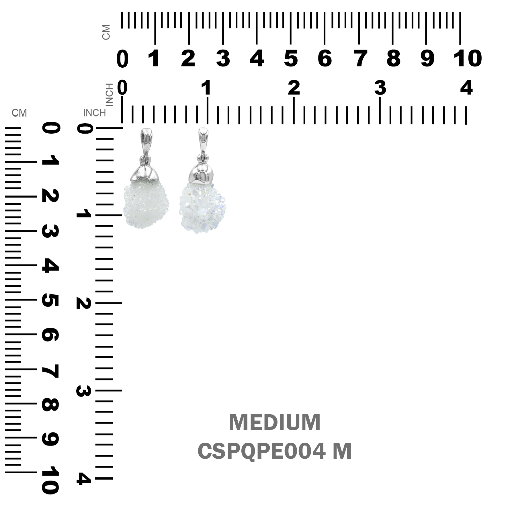 Starborn Spirit Quartz Drusy Pendant Cap Set in Sterling Silver