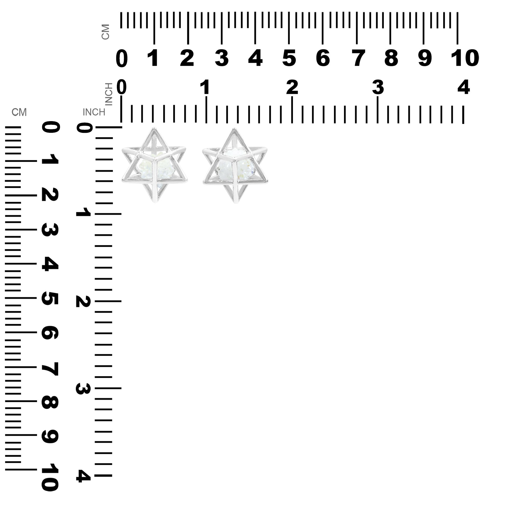 Starborn Natural Spirit Quartz Merkabah Pendant & Chain in Sterling Silver