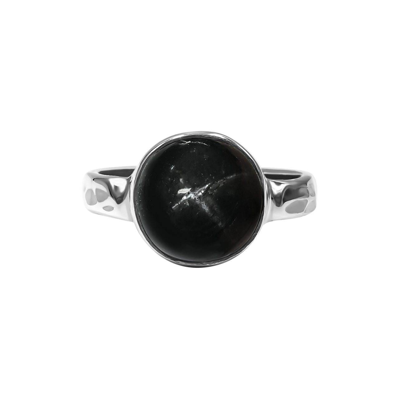 Starborn Round 10mm Star Diopside Bezel Setting Ring in Sterling Silver