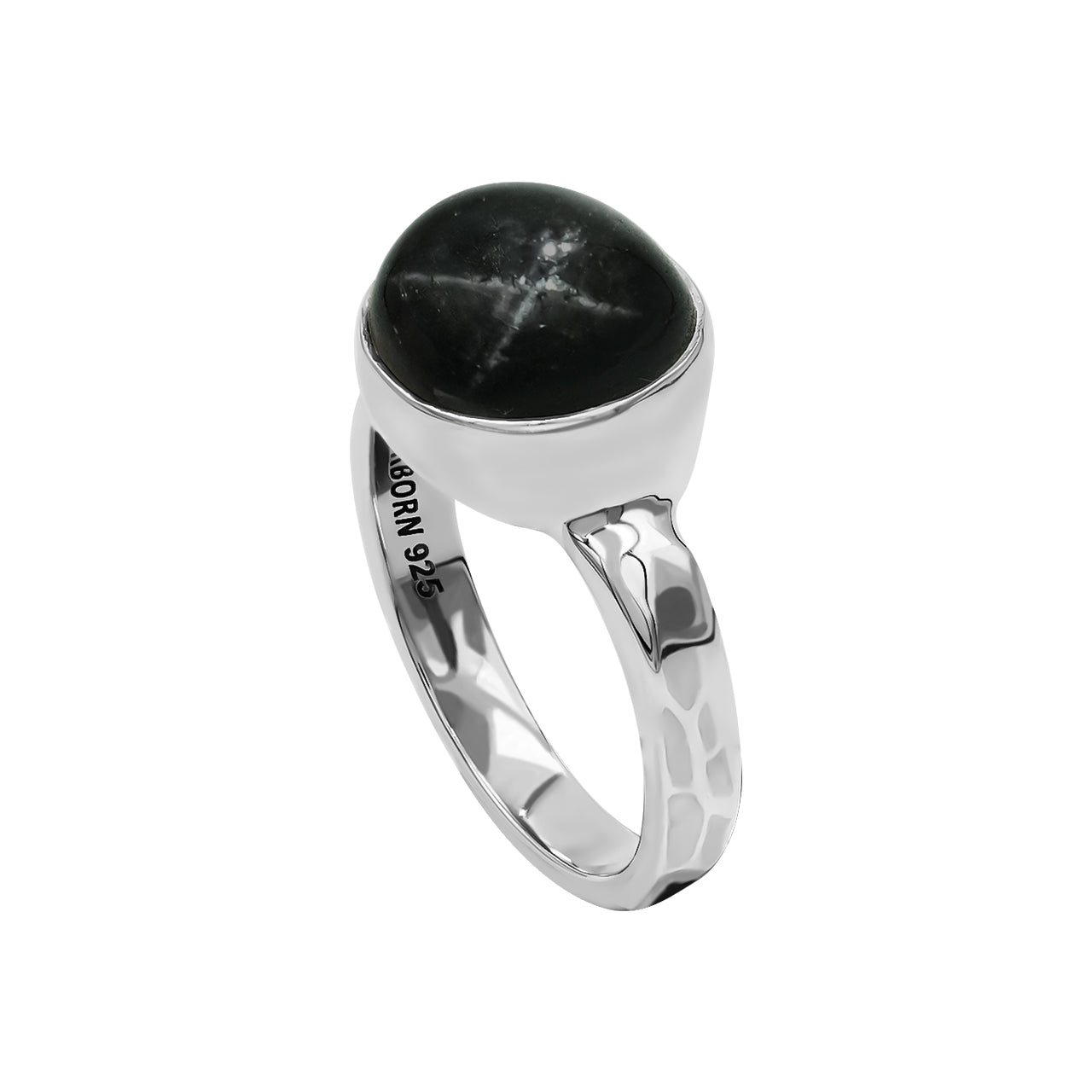 Starborn Round 10mm Star Diopside Bezel Setting Ring in Sterling Silver