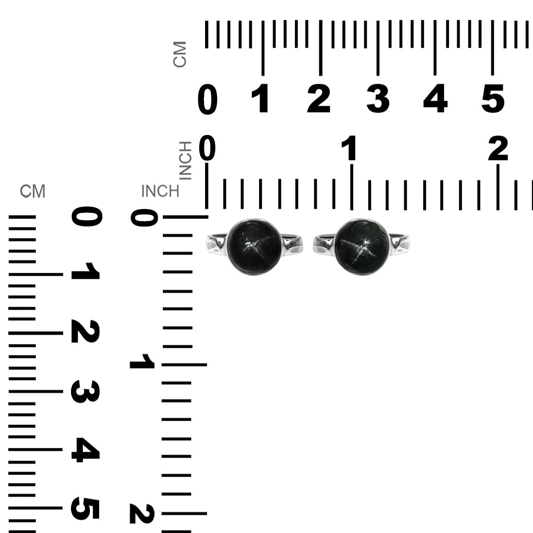 Starborn Round 10mm Star Diopside Bezel Setting Ring in Sterling Silver