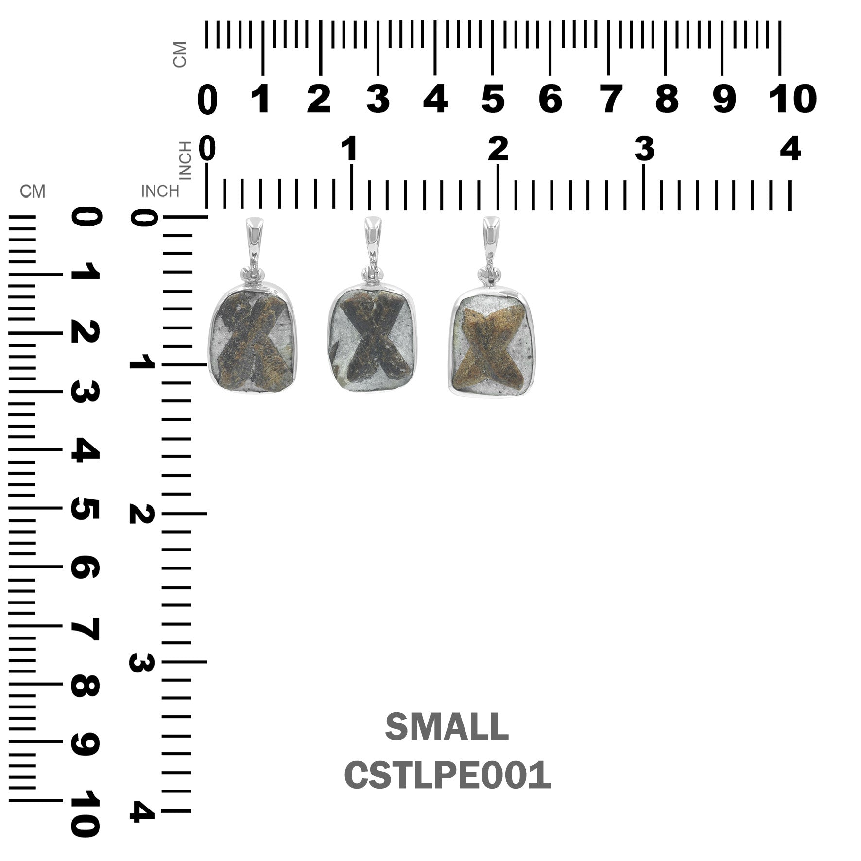 Starborn Staurolite Cross on Matrix set in Sterling Silver Pendant