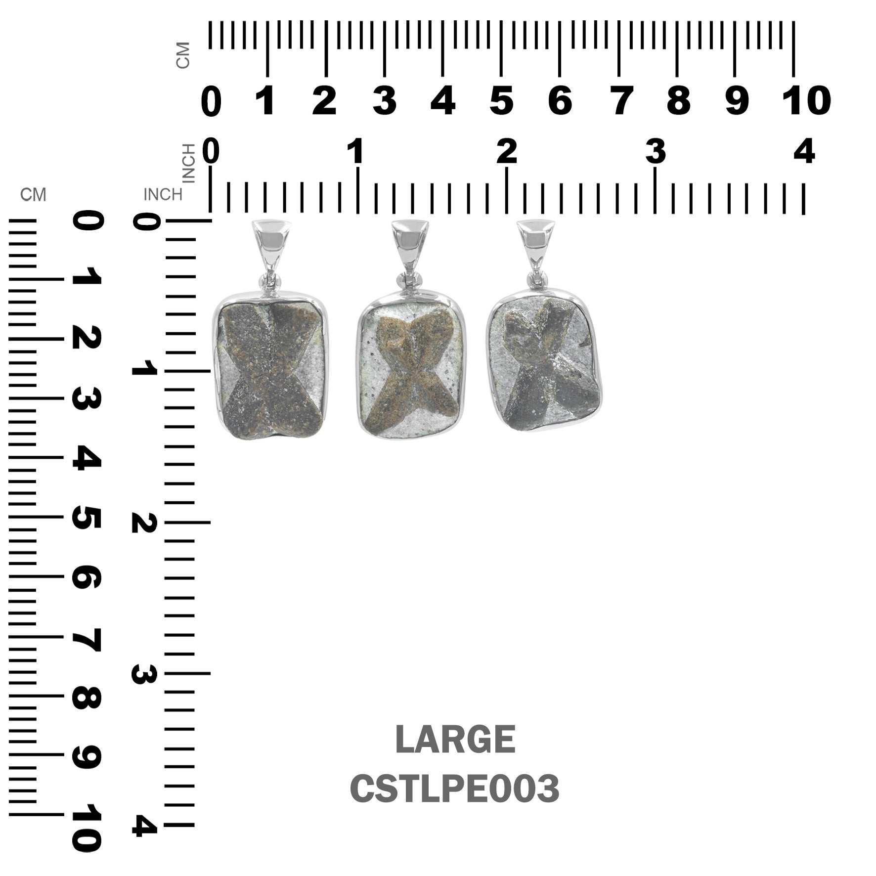 Starborn Staurolite Cross on Matrix set in Sterling Silver Pendant