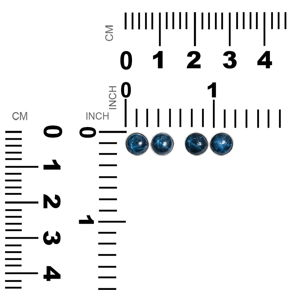 Arete estilo poste con forma de estrella y zafiro de Starborn en plata de ley
