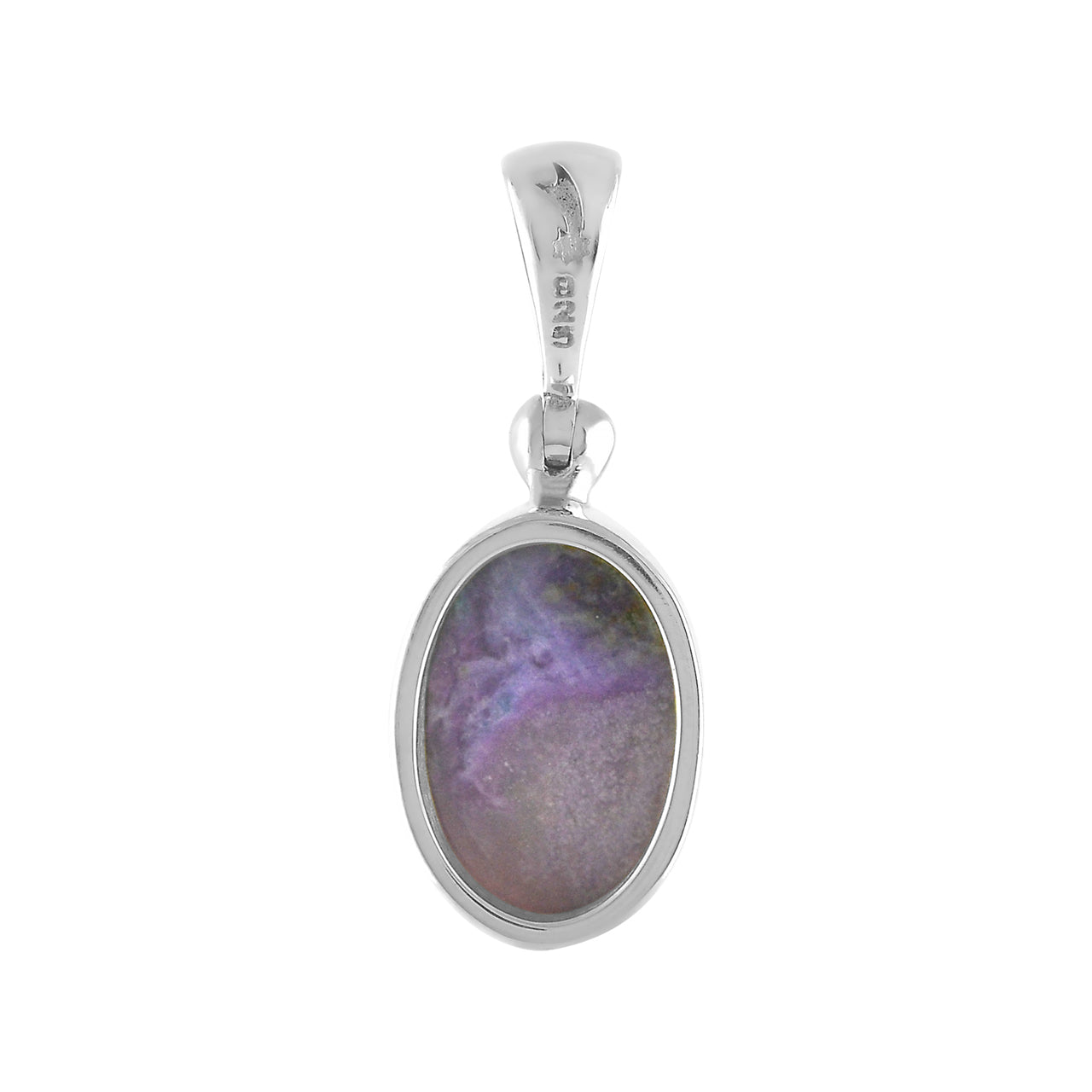 Starborn Sugilite Bezel Set Oval Pendant in Sterling Silver