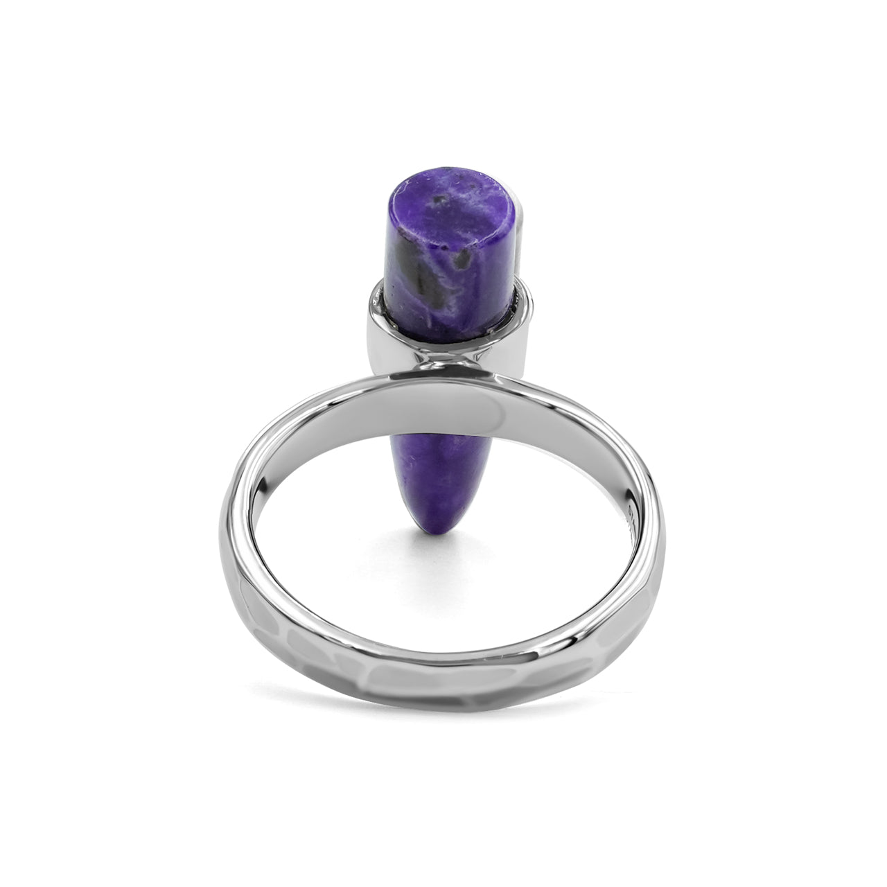 Starborn Sugilite with Silver Band Ring in Fine Sterling Silver
