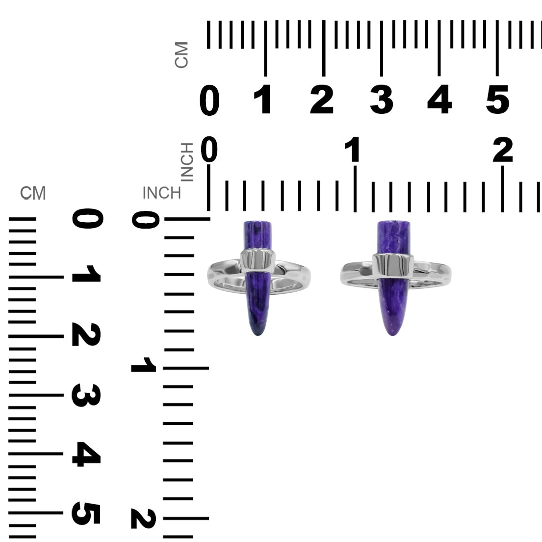 Starborn Sugilite with Silver Band Ring in Fine Sterling Silver